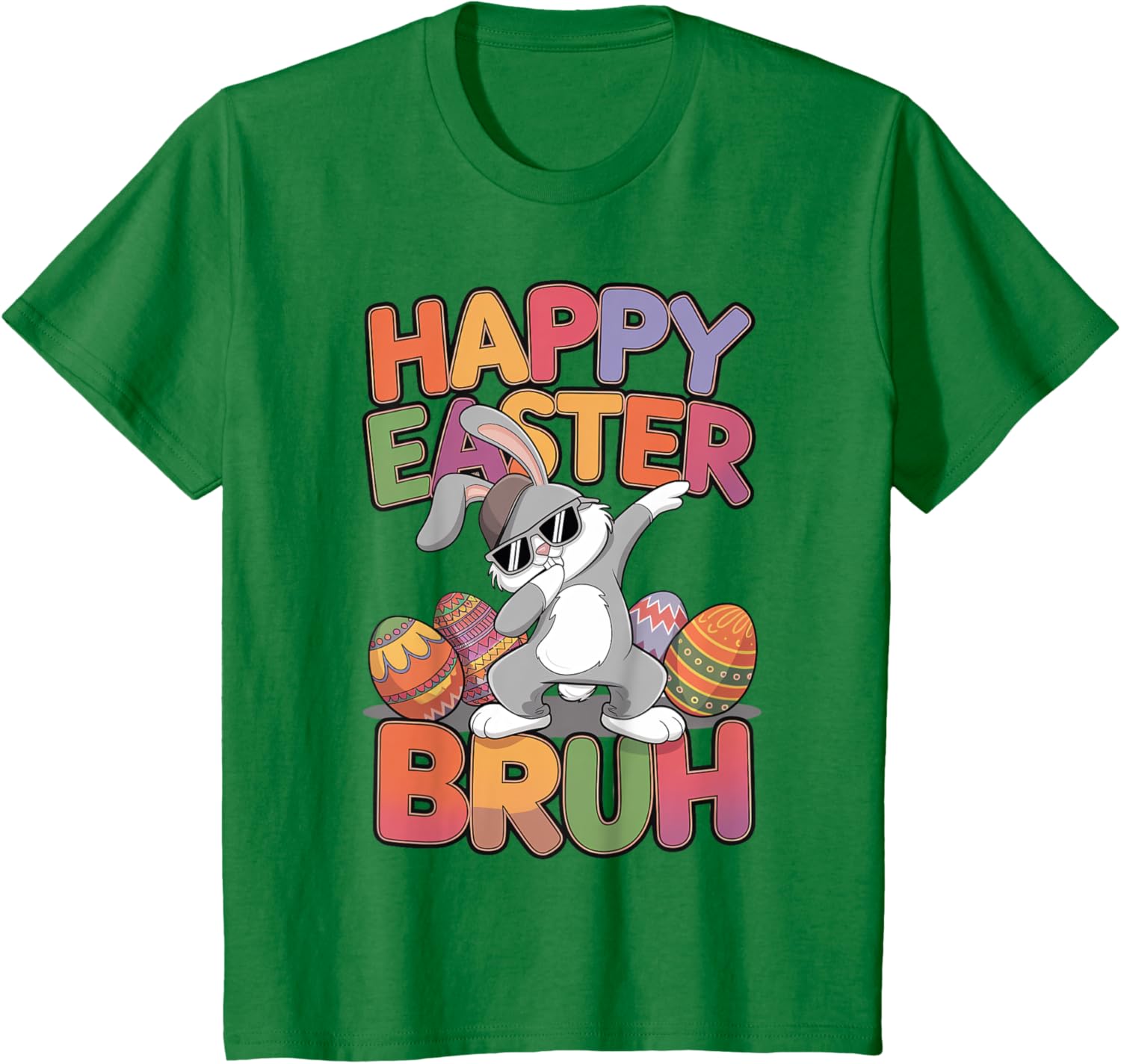 Dabbing Bunny Rabbit Easter Eggs Bruh Toddler Boys Girls T-Shirt