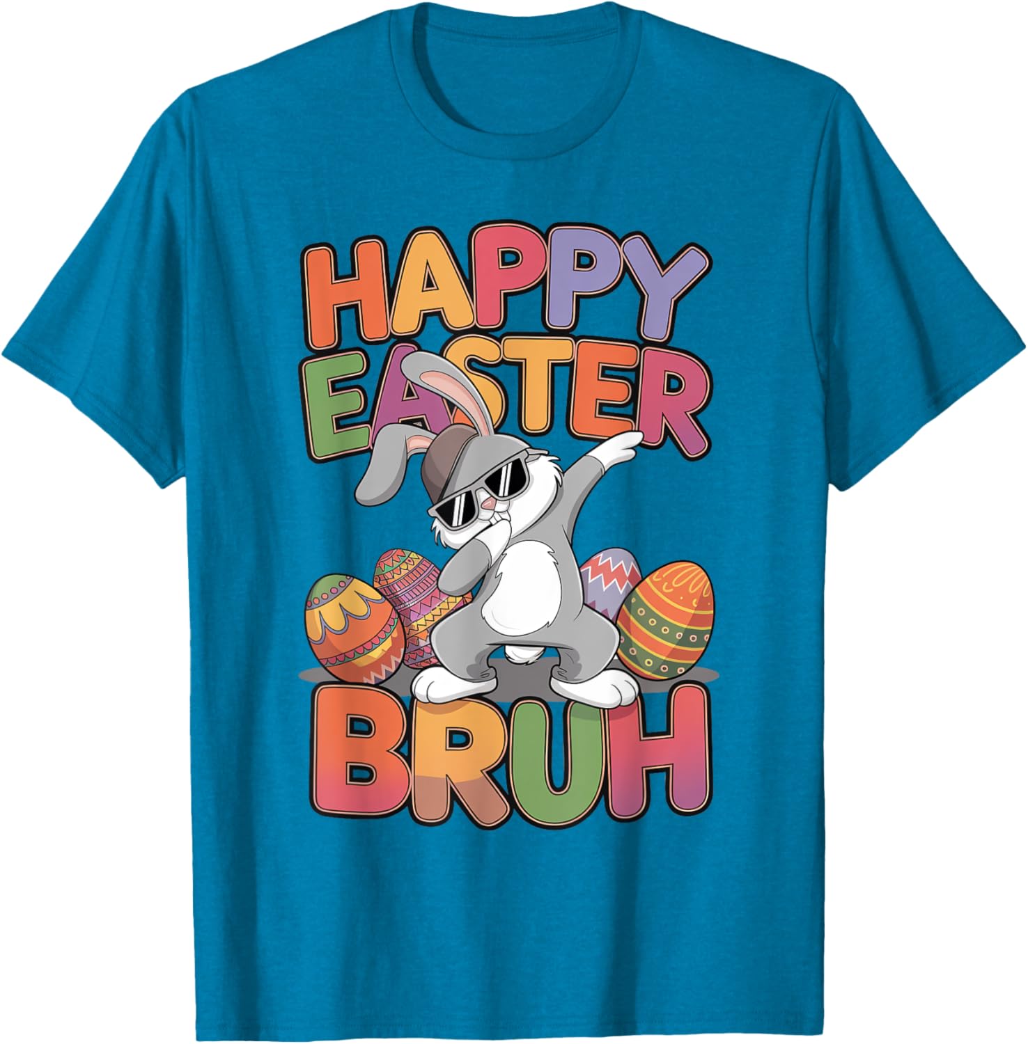 Dabbing Bunny Rabbit Easter Eggs Bruh Toddler Boys Girls T-Shirt