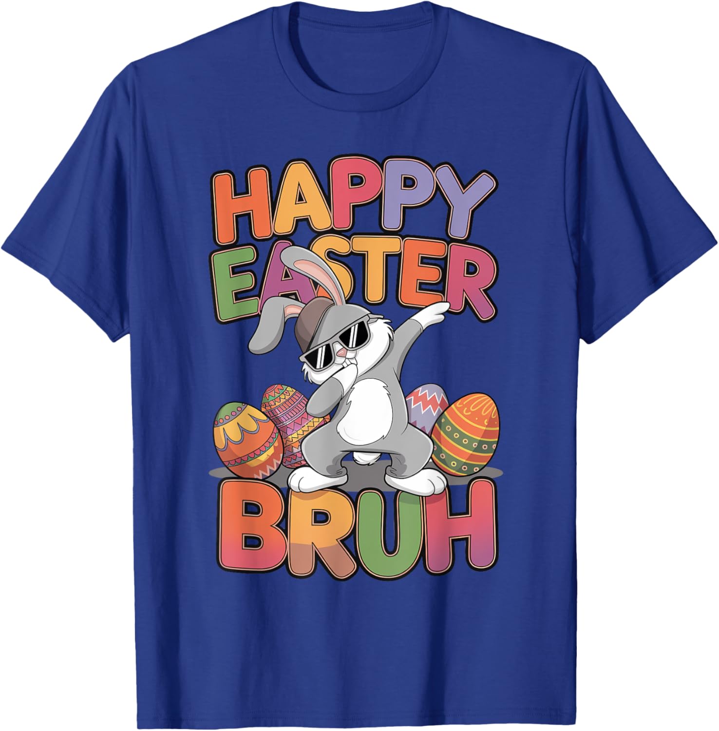 Dabbing Bunny Rabbit Easter Eggs Bruh Toddler Boys Girls T-Shirt