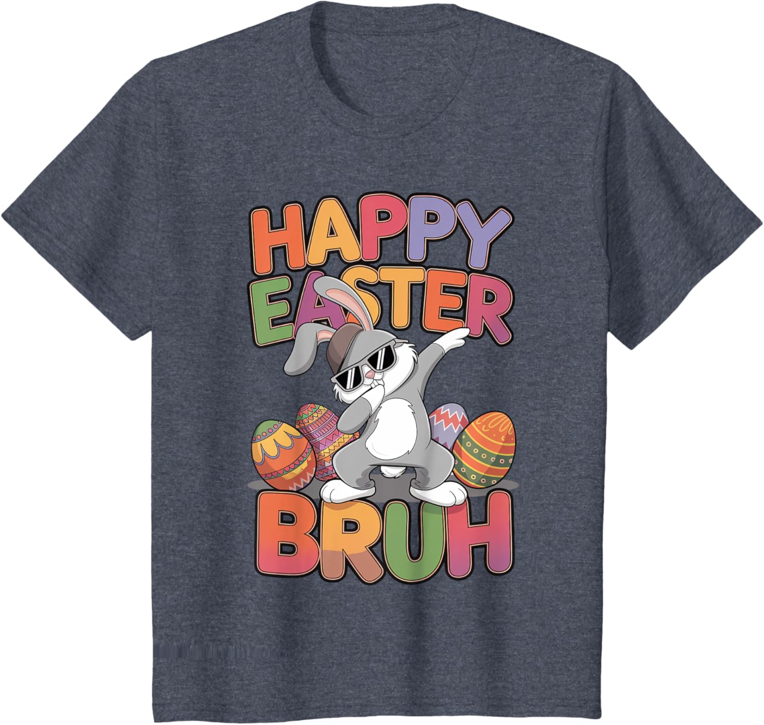 Dabbing Bunny Rabbit Easter Eggs Bruh Toddler Boys Girls T-Shirt