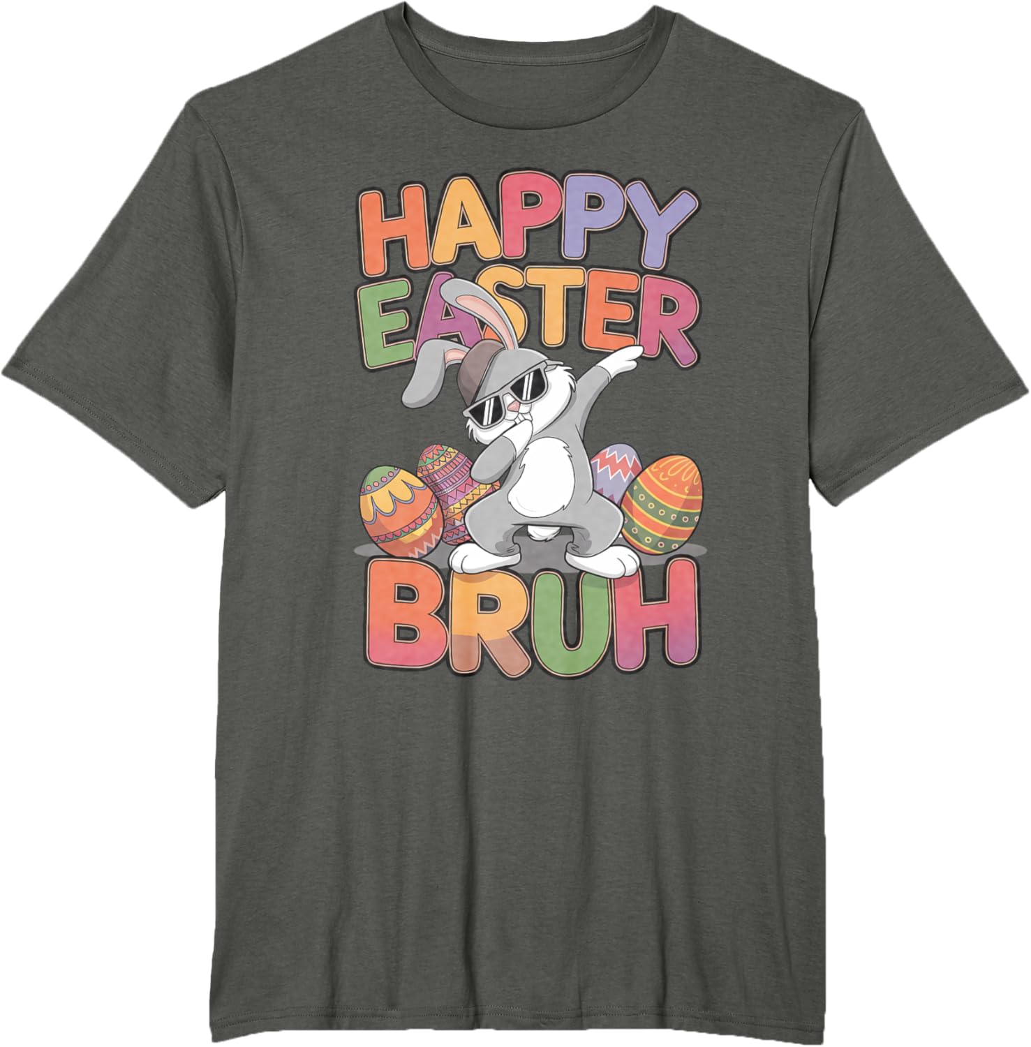 Dabbing Bunny Rabbit Easter Eggs Bruh Toddler Boys Girls T-Shirt