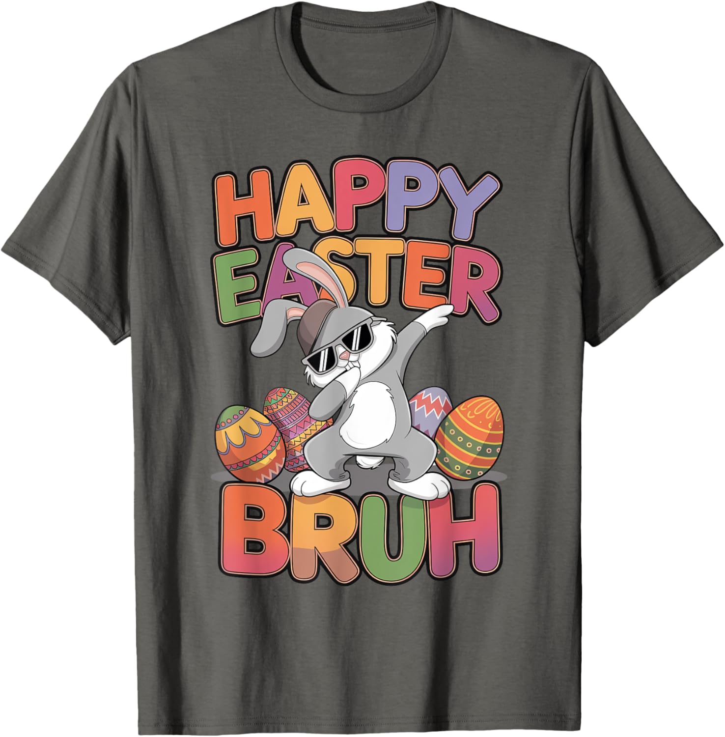 Dabbing Bunny Rabbit Easter Eggs Bruh Toddler Boys Girls T-Shirt