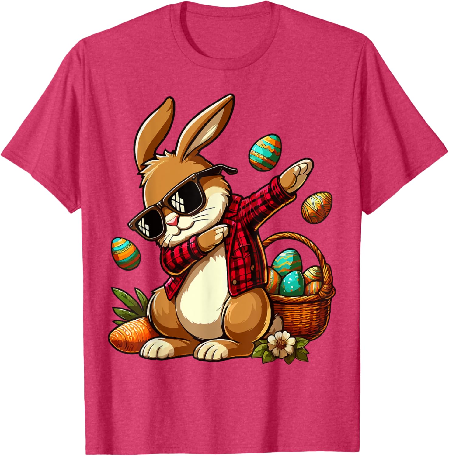 Dabbing Bunny Rabbit Happy Easter eggs For Boys Girls Kids T-Shirt