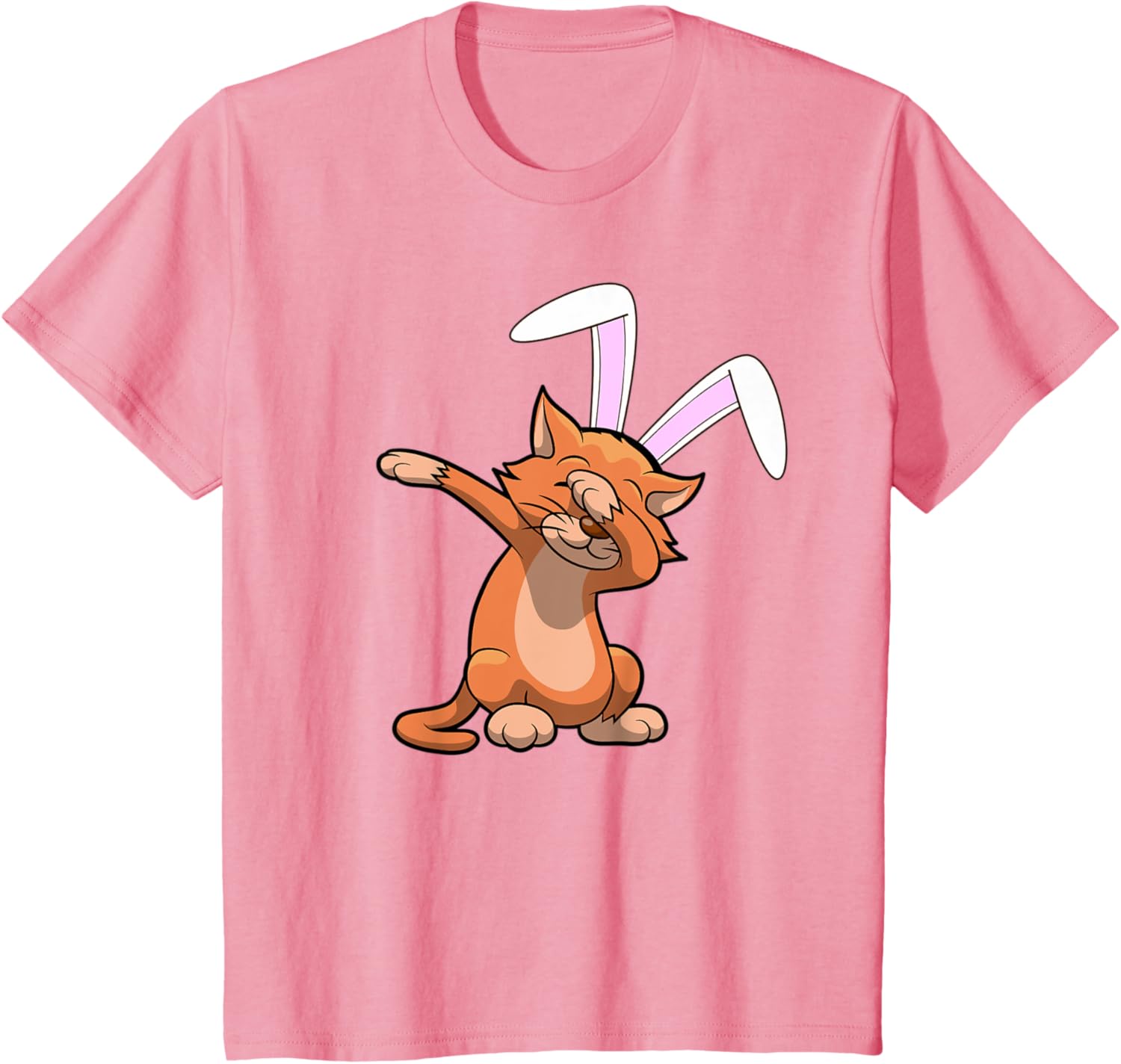 Dabbing Easter Bunny Ears Shirt Cat Dab Kids Boys Girls Gift T-Shirt