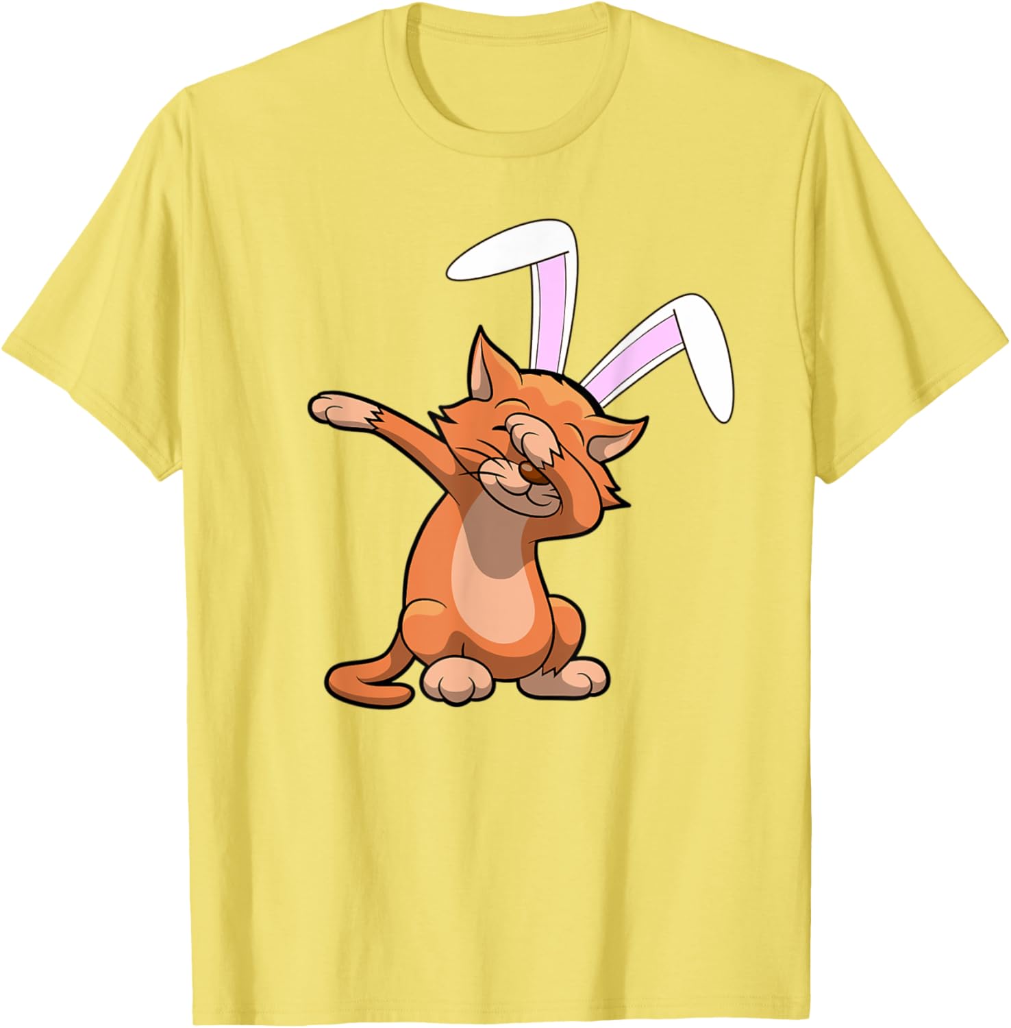 Dabbing Easter Bunny Ears Shirt Cat Dab Kids Boys Girls Gift T-Shirt