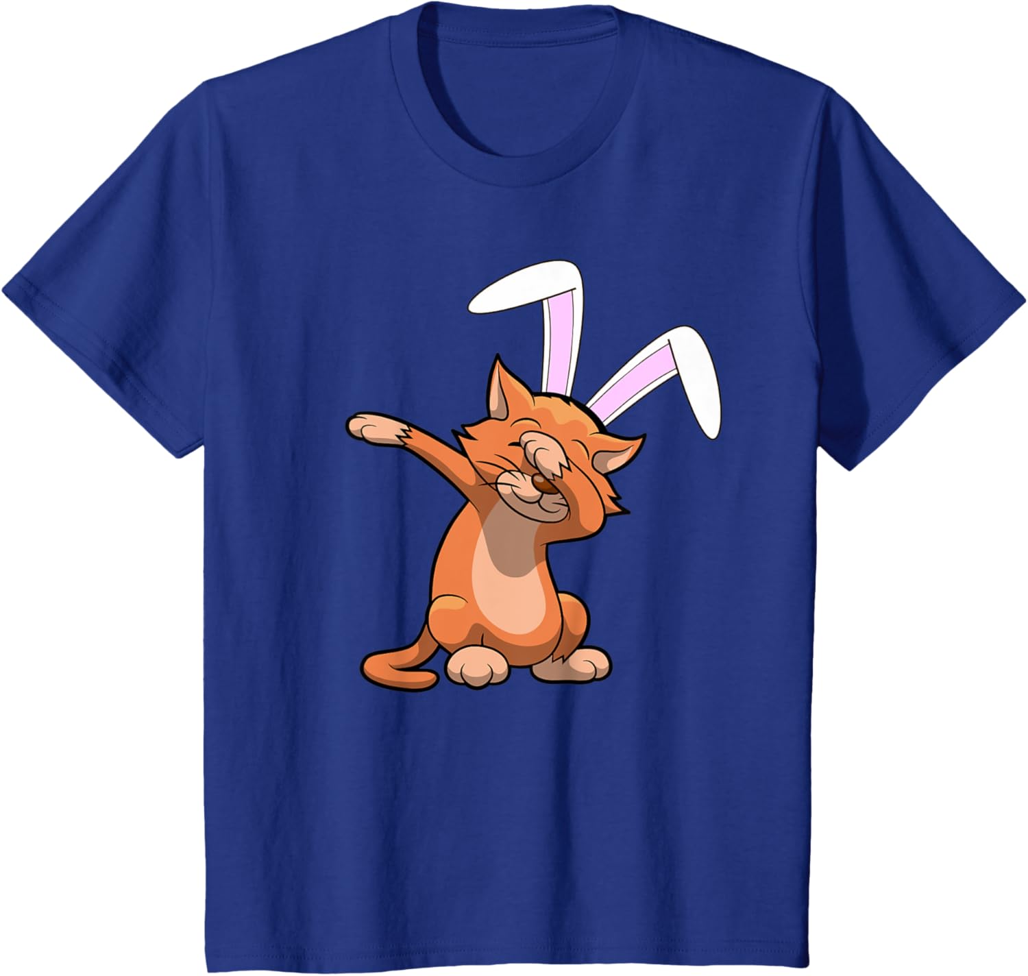 Dabbing Easter Bunny Ears Shirt Cat Dab Kids Boys Girls Gift T-Shirt