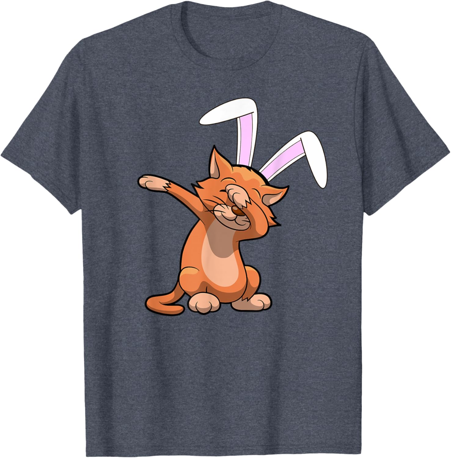 Dabbing Easter Bunny Ears Shirt Cat Dab Kids Boys Girls Gift T-Shirt