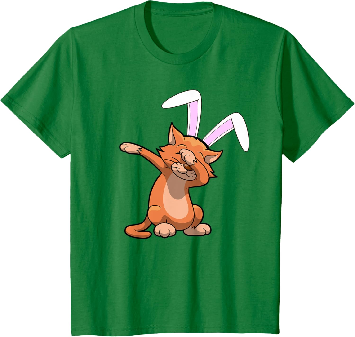 Dabbing Easter Bunny Ears Shirt Cat Dab Kids Boys Girls Gift T-Shirt