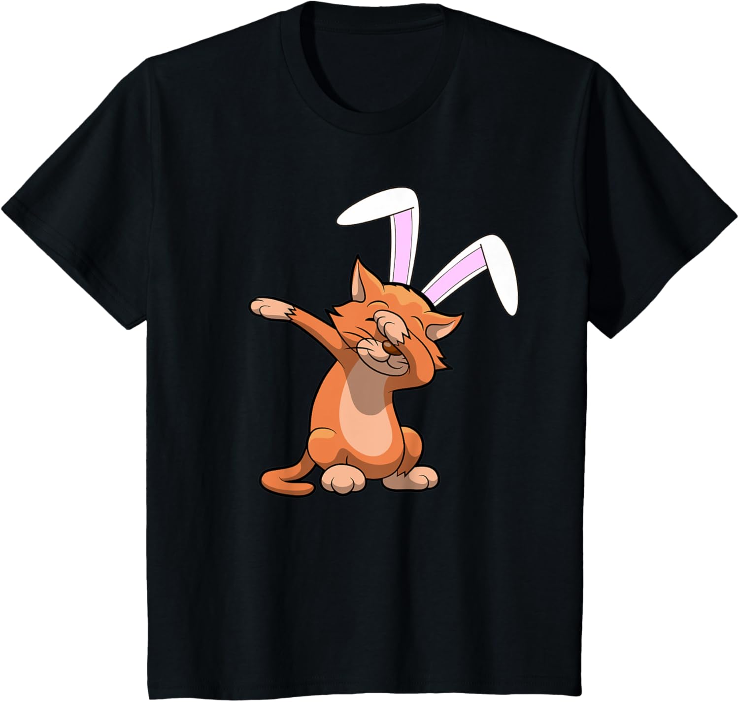 Dabbing Easter Bunny Ears Shirt Cat Dab Kids Boys Girls Gift T-Shirt