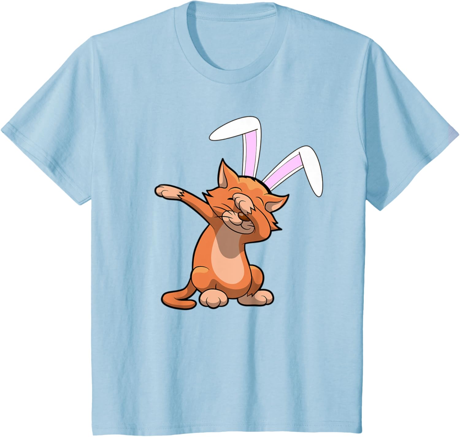 Dabbing Easter Bunny Ears Shirt Cat Dab Kids Boys Girls Gift T-Shirt