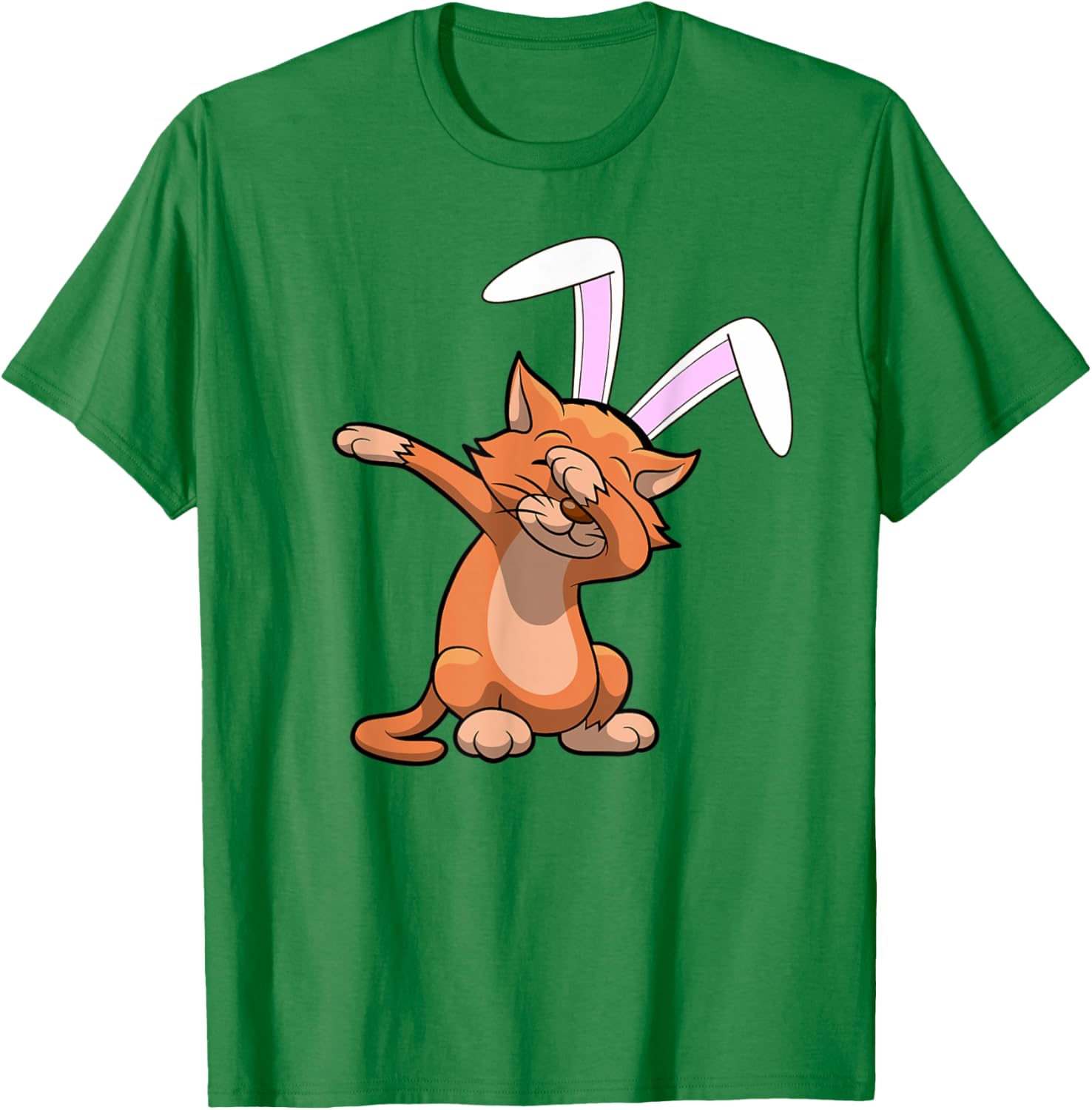 Dabbing Easter Bunny Ears Shirt Cat Dab Kids Boys Girls Gift T-Shirt