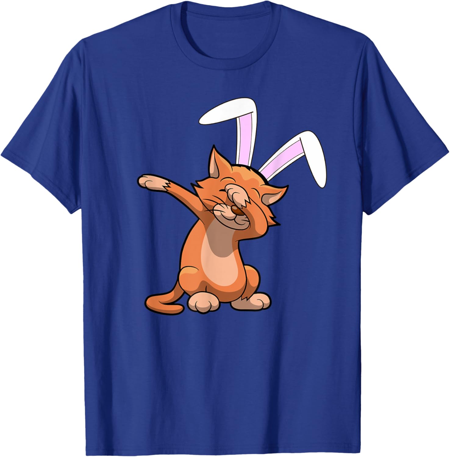 Dabbing Easter Bunny Ears Shirt Cat Dab Kids Boys Girls Gift T-Shirt