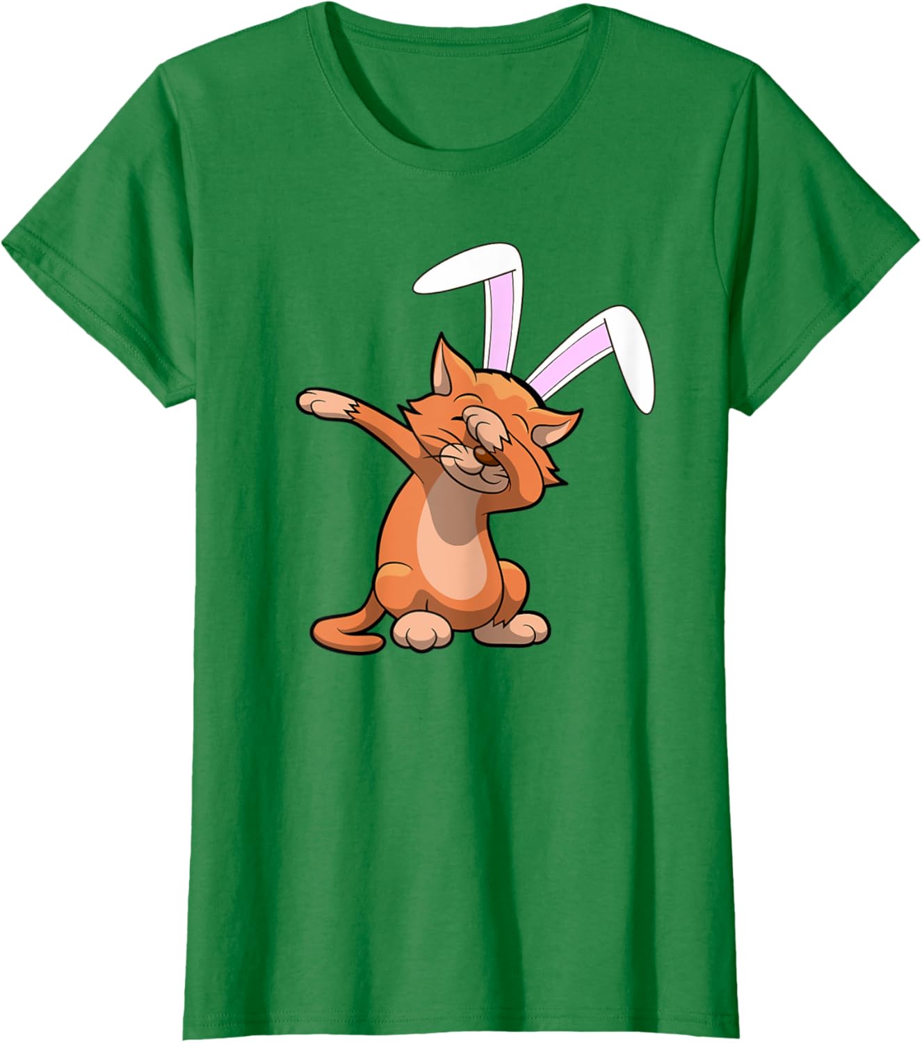 Dabbing Easter Bunny Ears Shirt Cat Dab Kids Boys Girls Gift T-Shirt