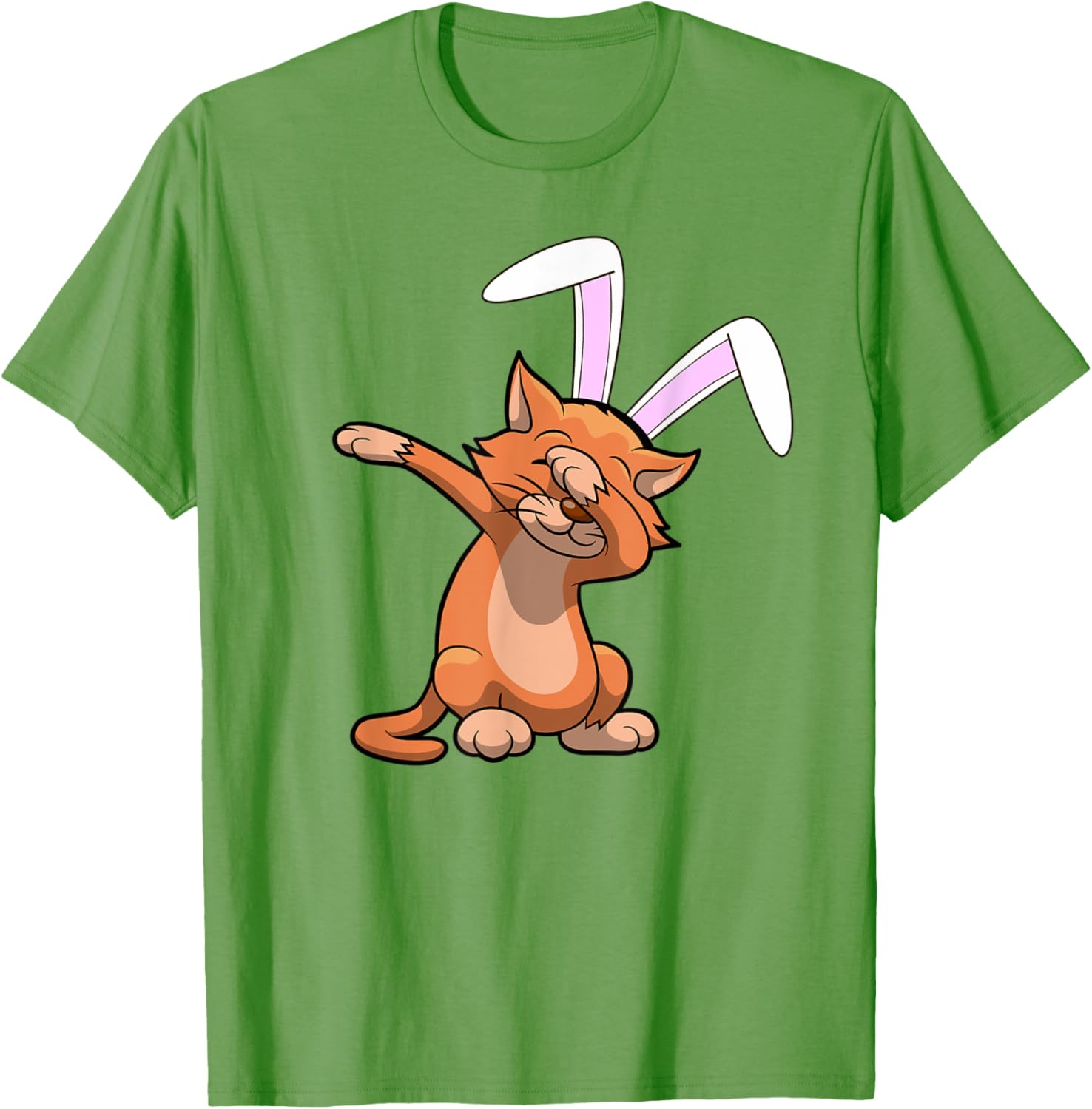 Dabbing Easter Bunny Ears Shirt Cat Dab Kids Boys Girls T-Shirt