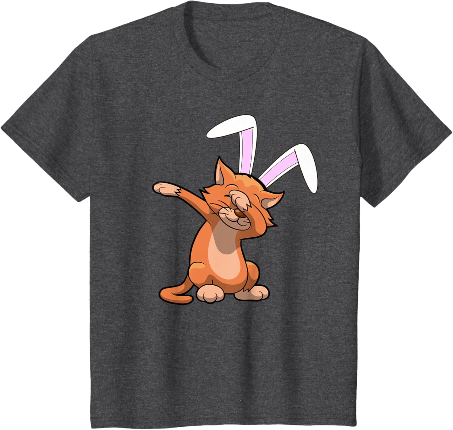 Dabbing Easter Bunny Ears Shirt Cat Dab Kids Boys Girls T-Shirt