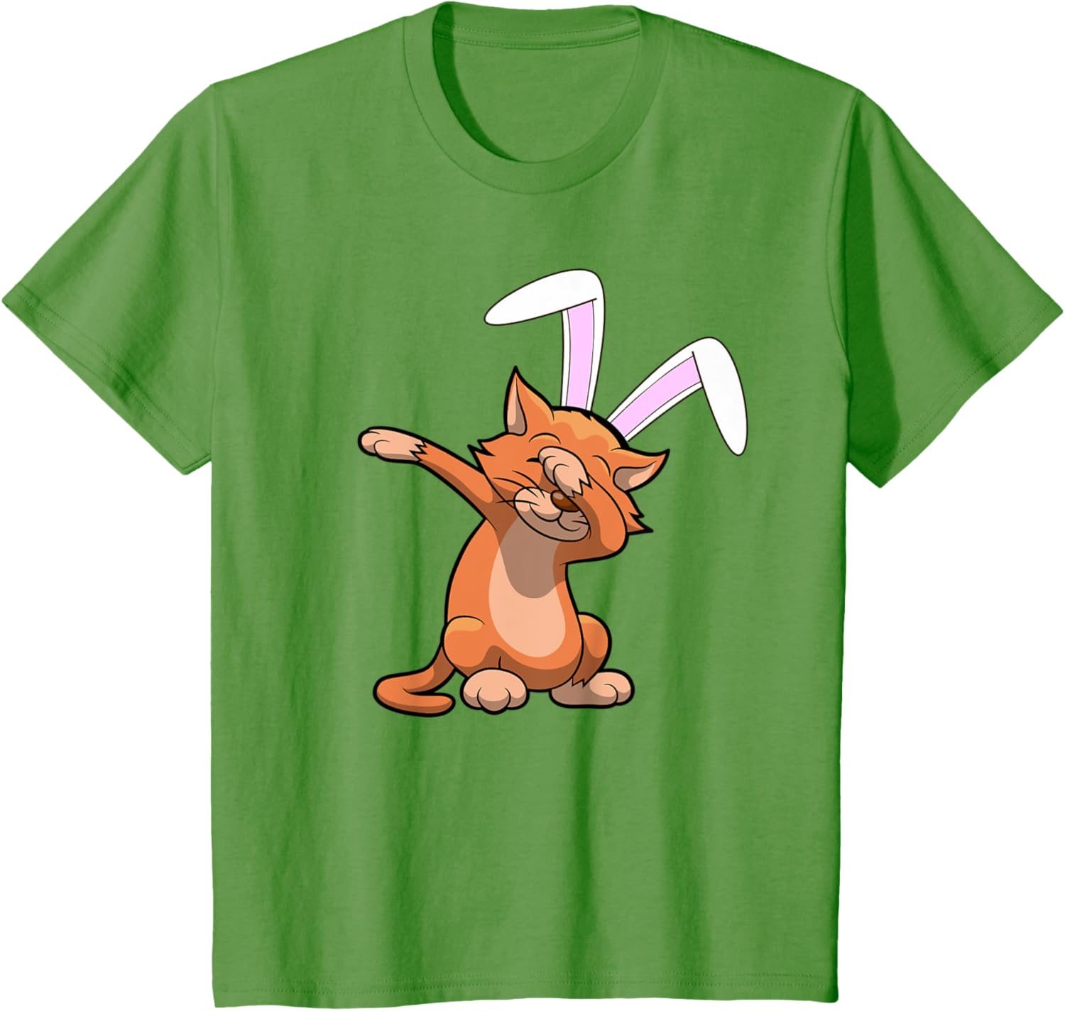 Dabbing Easter Bunny Ears Shirt Cat Dab Kids Boys Girls T-Shirt