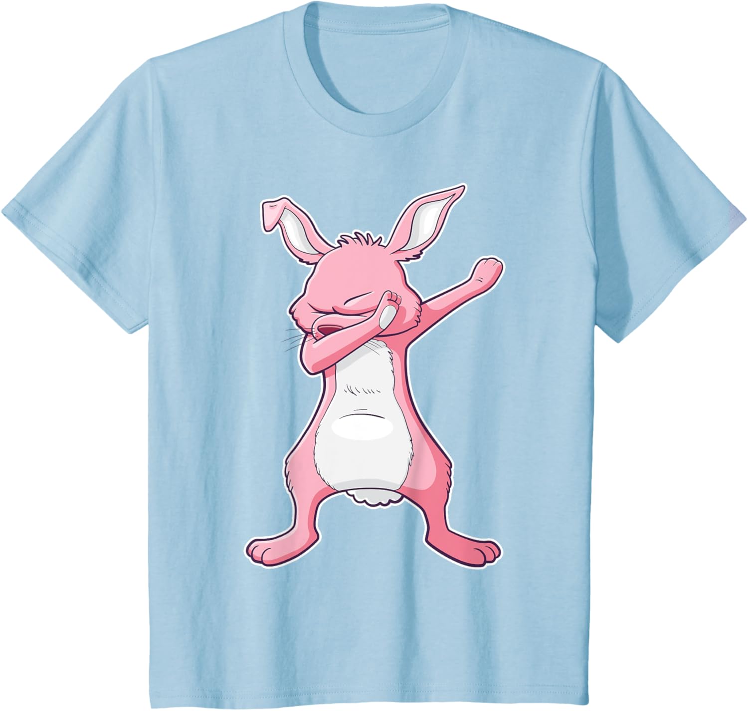 Dabbing Easter Bunny Pink Rabbit T-Shirt