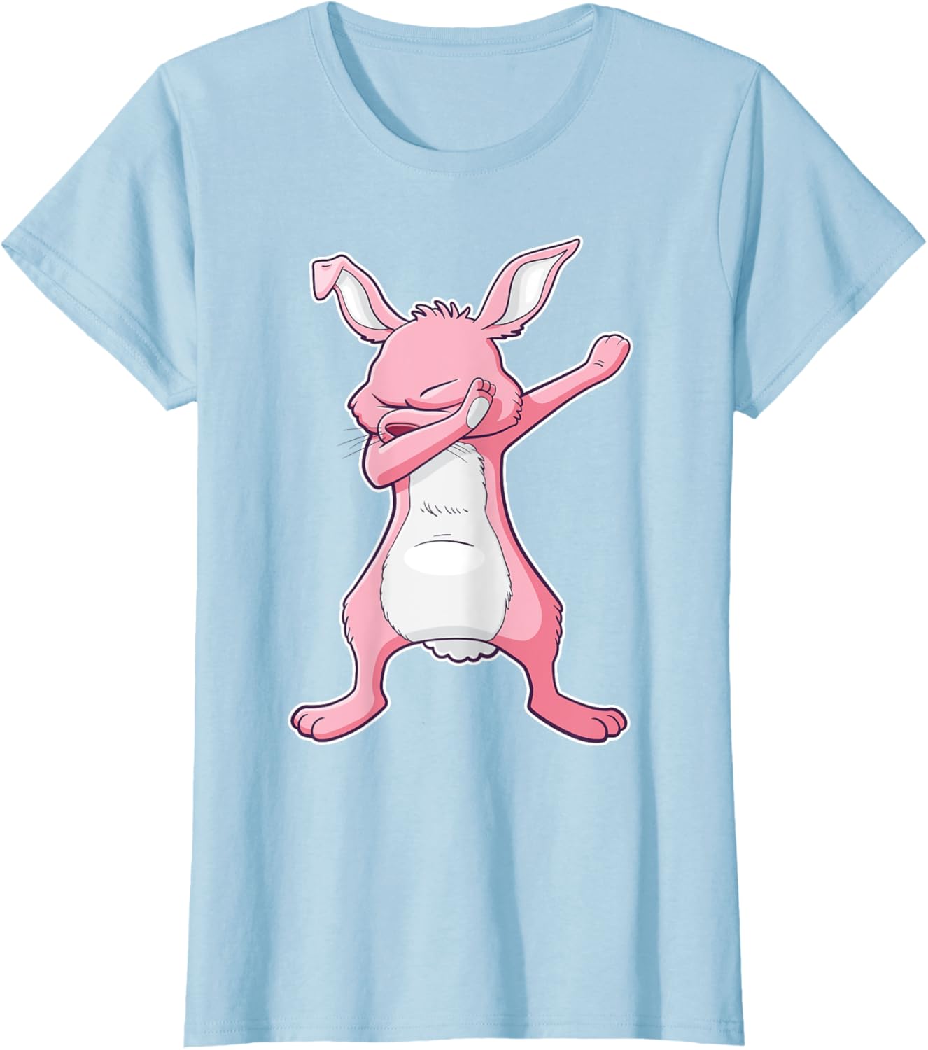 Dabbing Easter Bunny Pink Rabbit T-Shirt