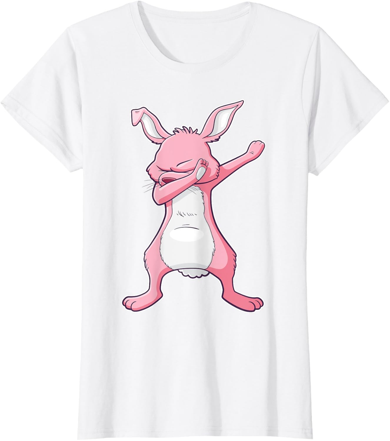 Dabbing Easter Bunny Pink Rabbit T-Shirt