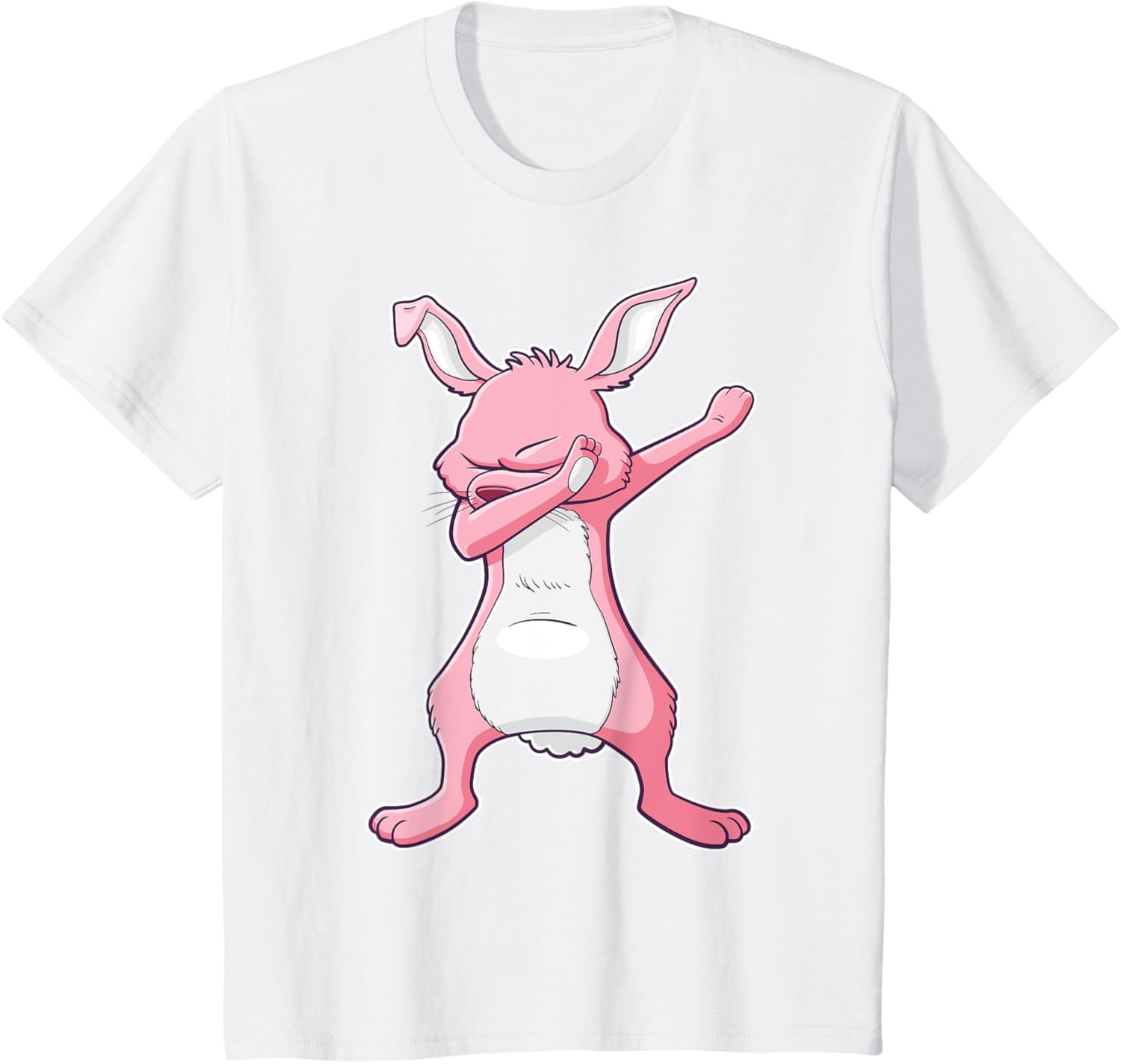 Dabbing Easter Bunny Pink Rabbit T-Shirt