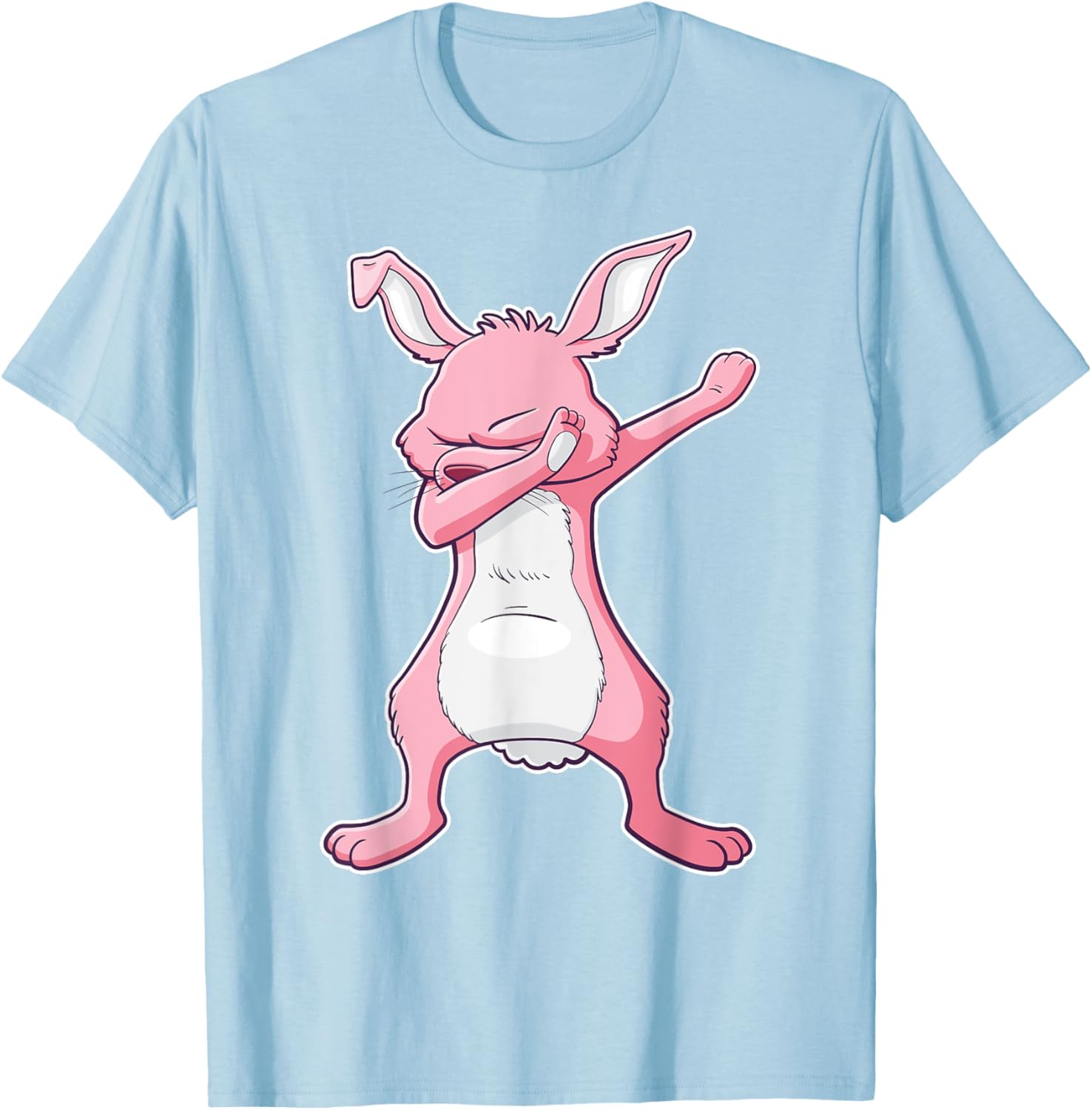 Dabbing Easter Bunny Pink Rabbit T-Shirt