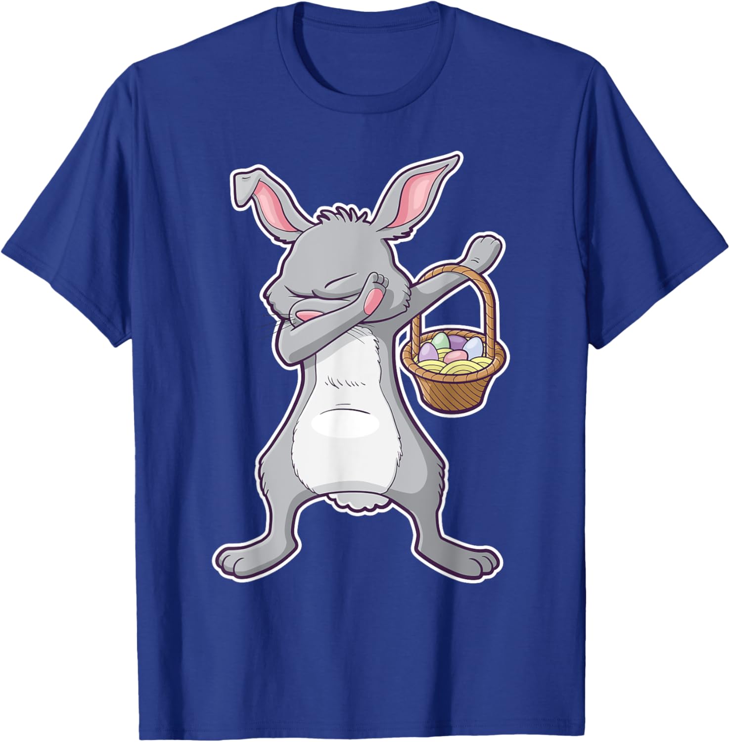 Dabbing Easter Bunny With Basket Of Eggs T-Shirt