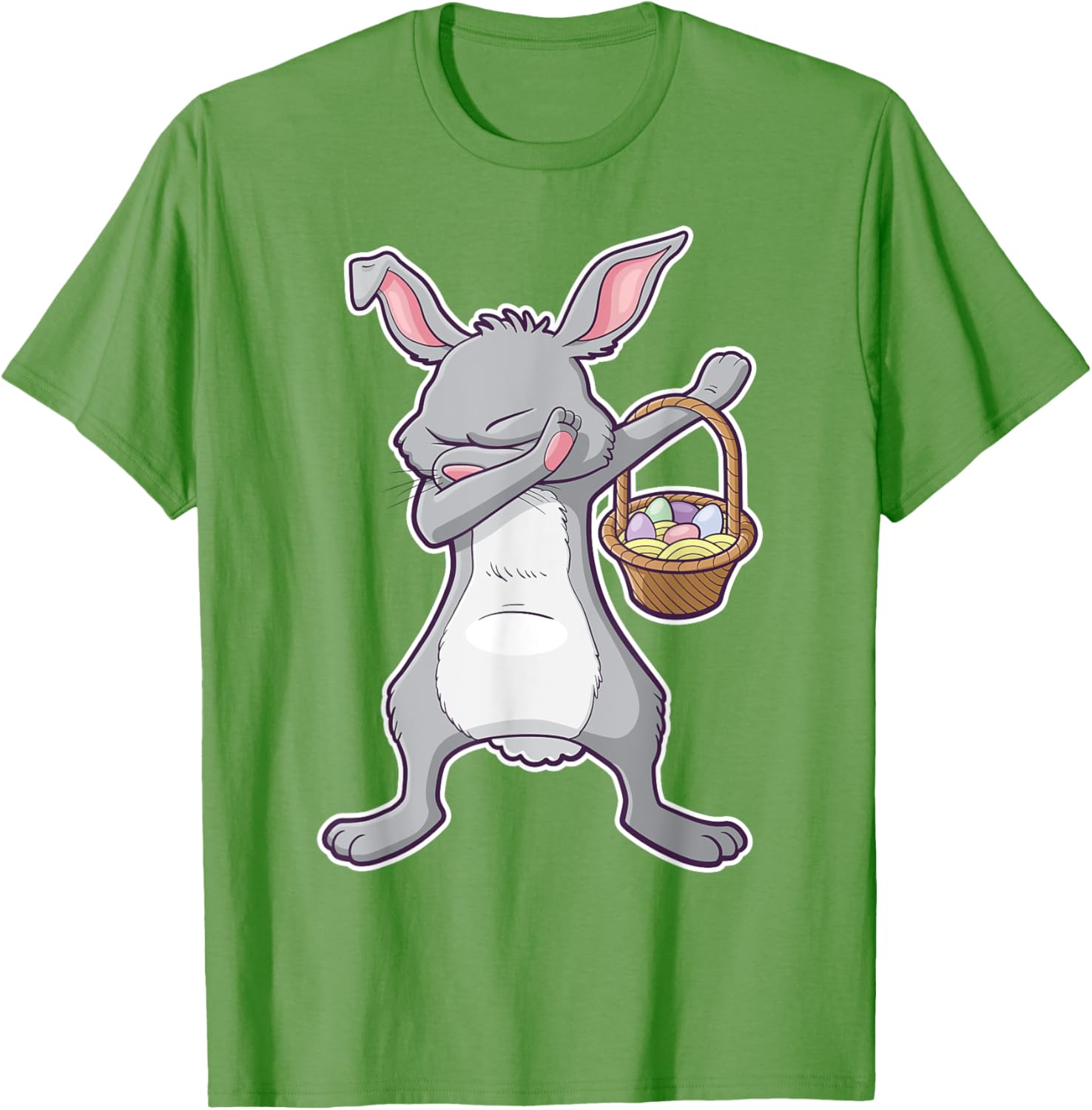 Dabbing Easter Bunny With Basket Of Eggs T-Shirt