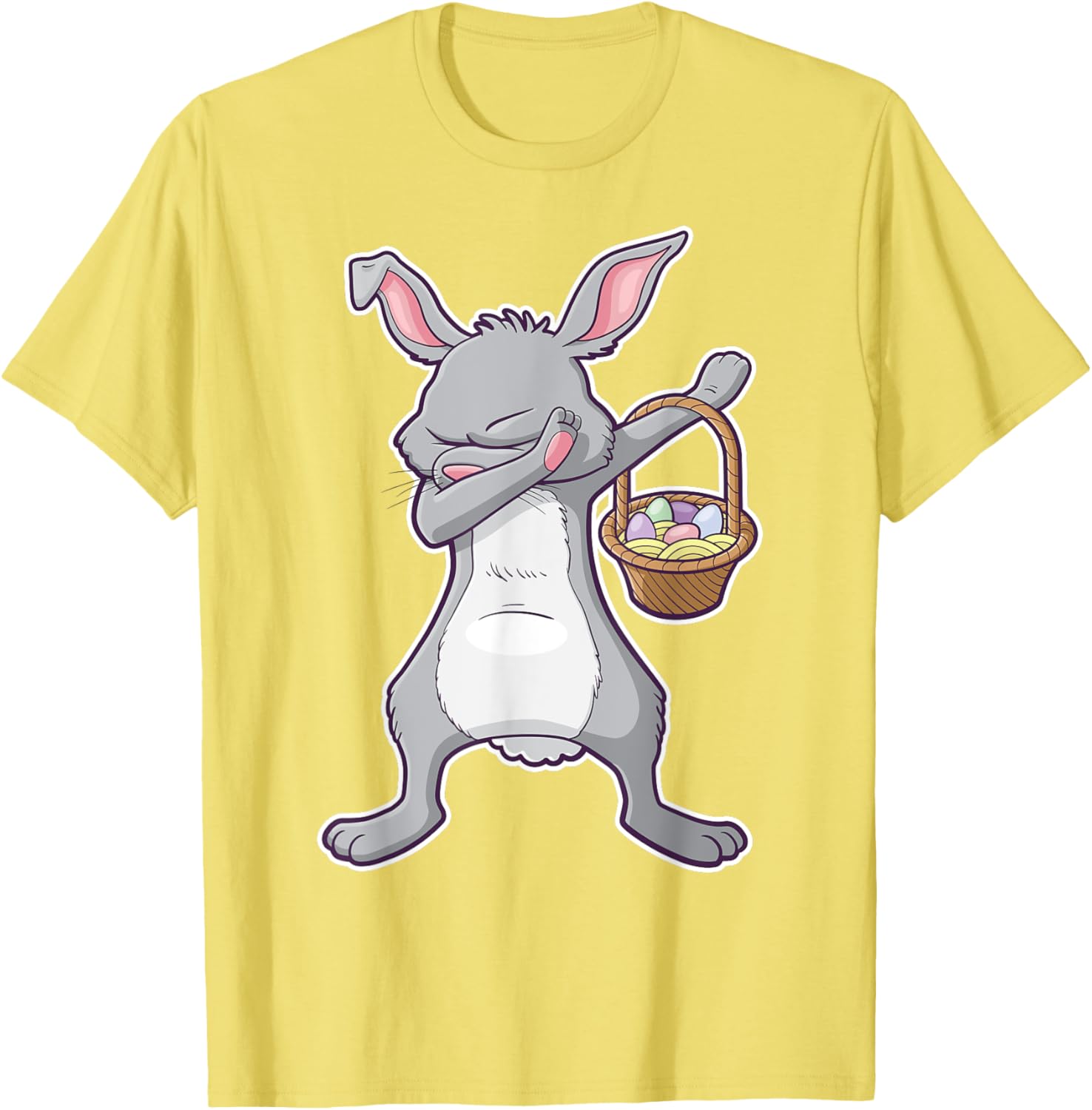 Dabbing Easter Bunny With Basket Of Eggs T-Shirt