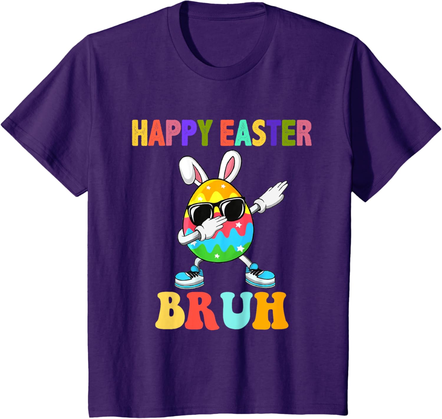 Dabbing Egg Bunny Easter Bruh Funny Boy Girl Kid T-Shirt