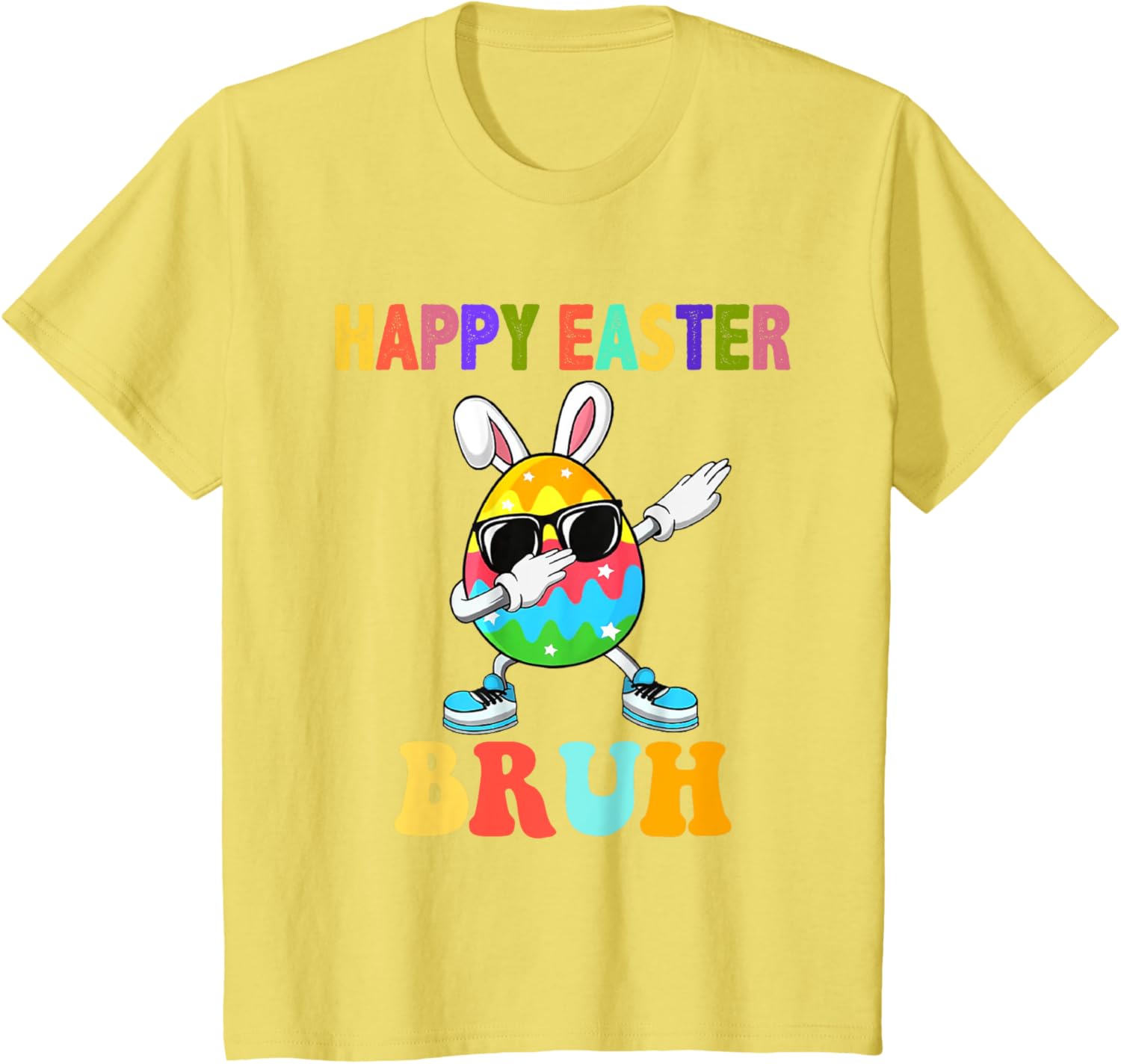 Dabbing Egg Bunny Easter Bruh Funny Boy Girl Kid T-Shirt