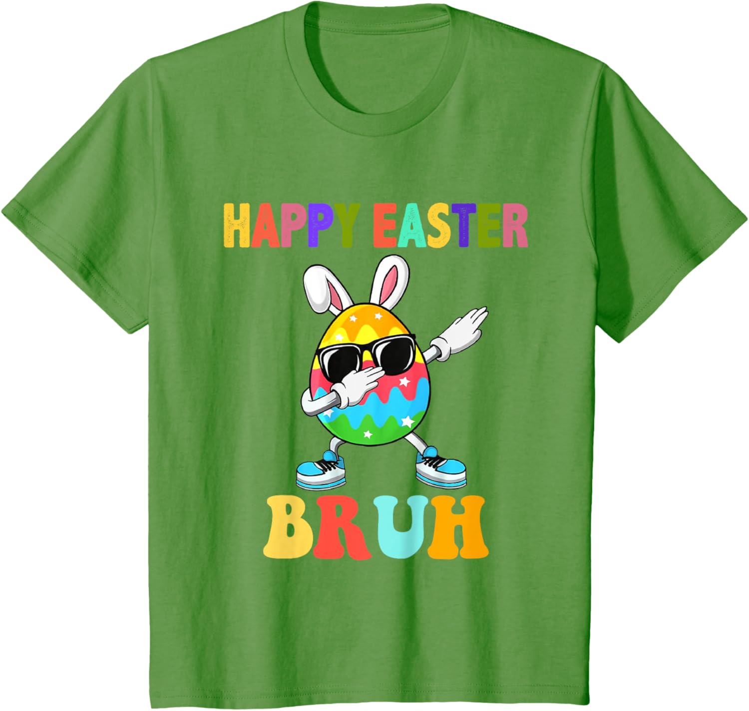 Dabbing Egg Bunny Easter Bruh Funny Boy Girl Kid T-Shirt