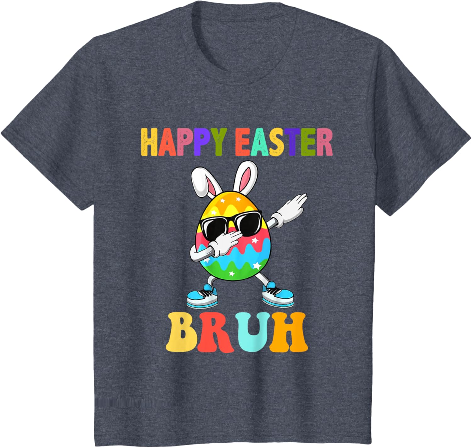 Dabbing Egg Bunny Easter Bruh Funny Boy Girl Kid T-Shirt