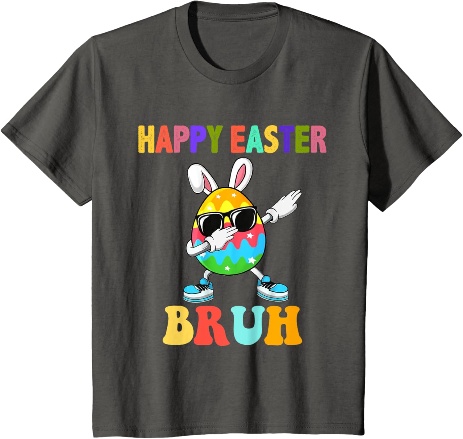 Dabbing Egg Bunny Easter Bruh Funny Boy Girl Kid T-Shirt