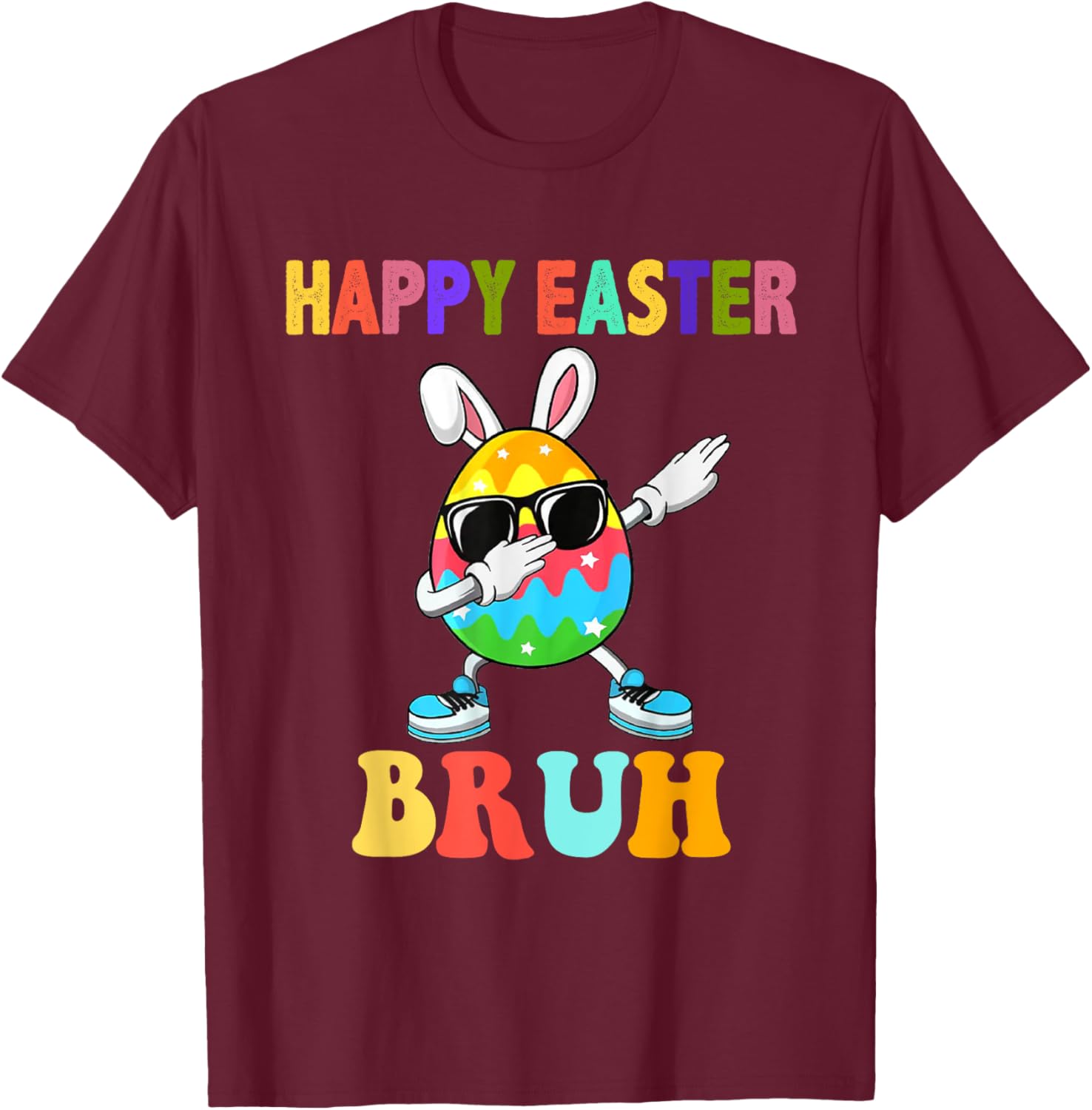 Dabbing Egg Bunny Easter Bruh Funny Boy Girl Kid T-Shirt