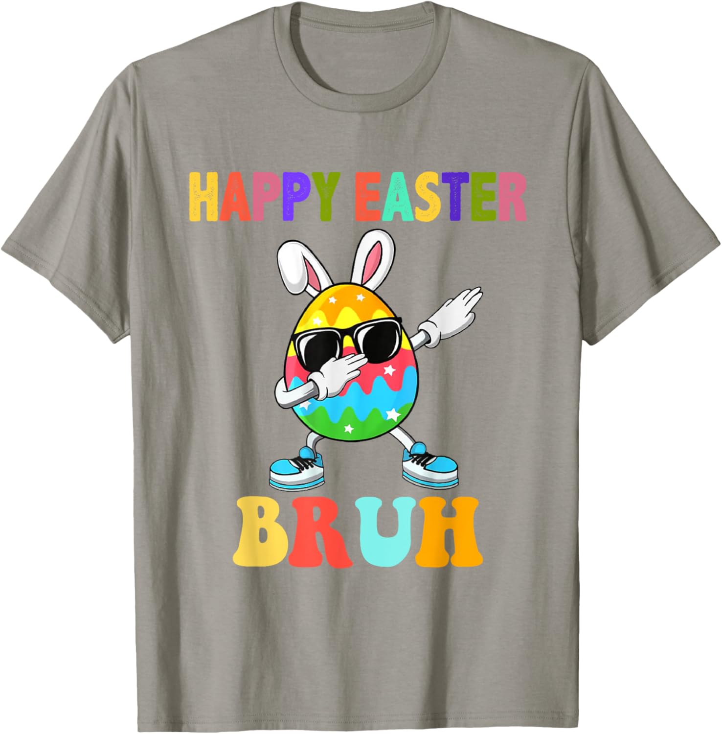 Dabbing Egg Bunny Easter Bruh Funny Boy Girl Kid T-Shirt