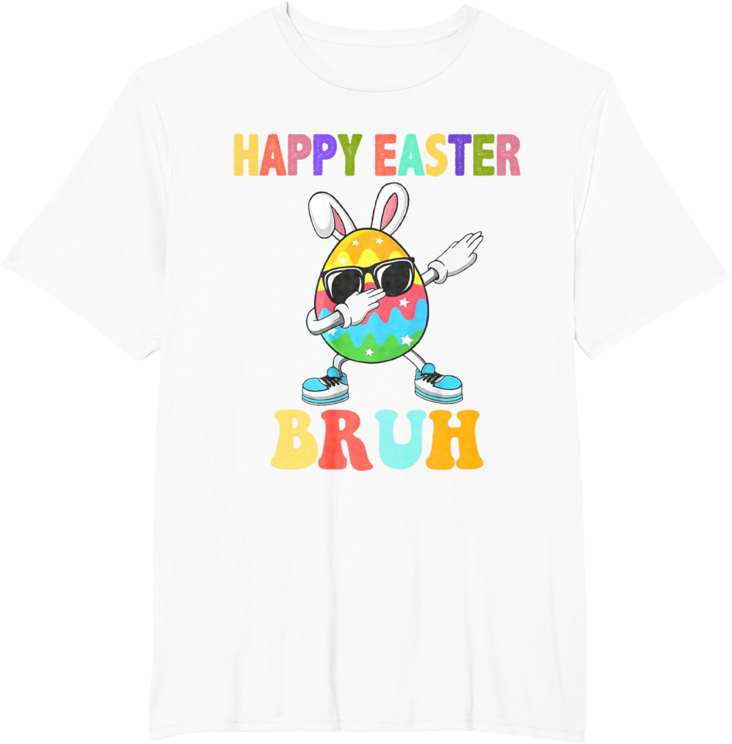 Dabbing Egg Bunny Easter Bruh Funny Boy Girl Kid T-Shirt