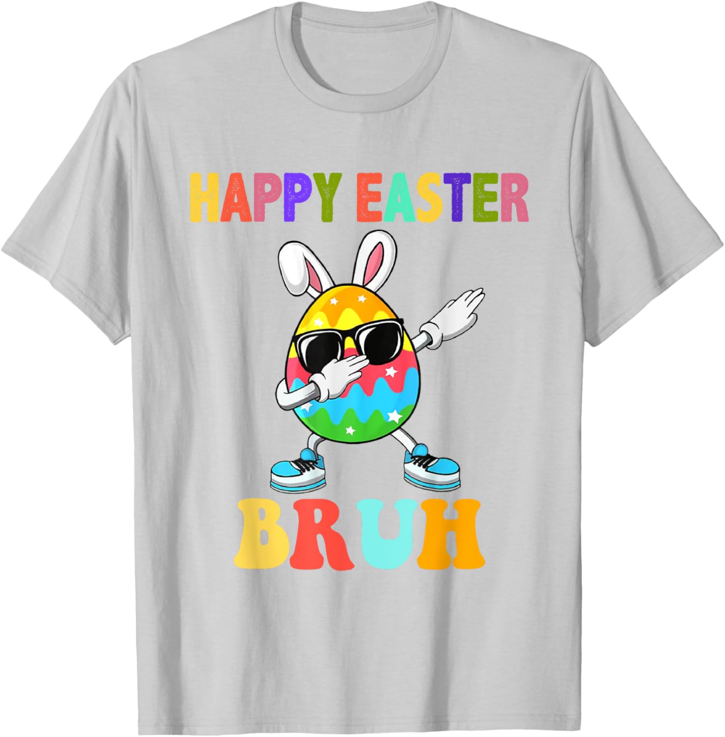 Dabbing Egg Bunny Easter Bruh Funny Boy Girl Kid T-Shirt