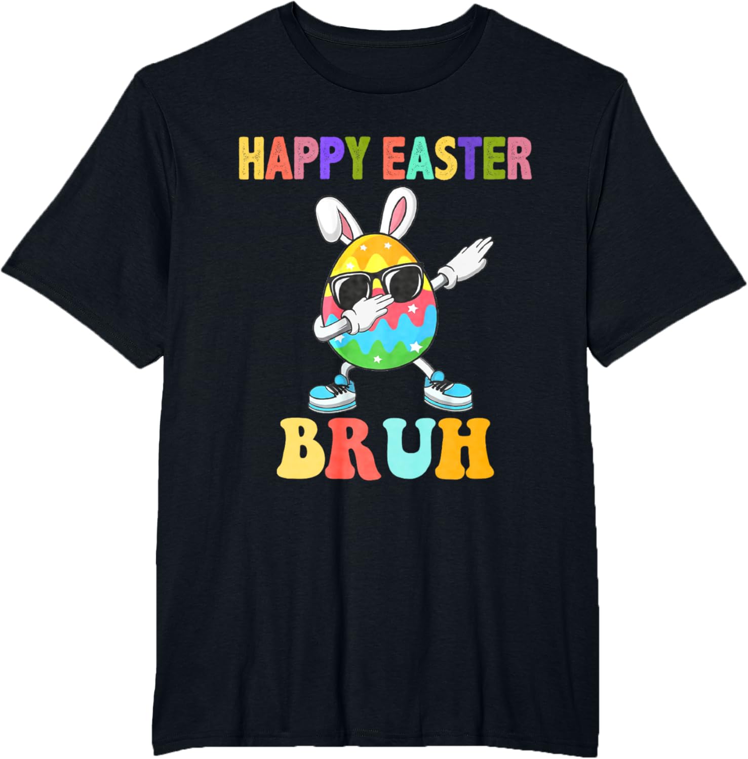 Dabbing Egg Bunny Easter Bruh Funny Boy Girl Kid T-Shirt