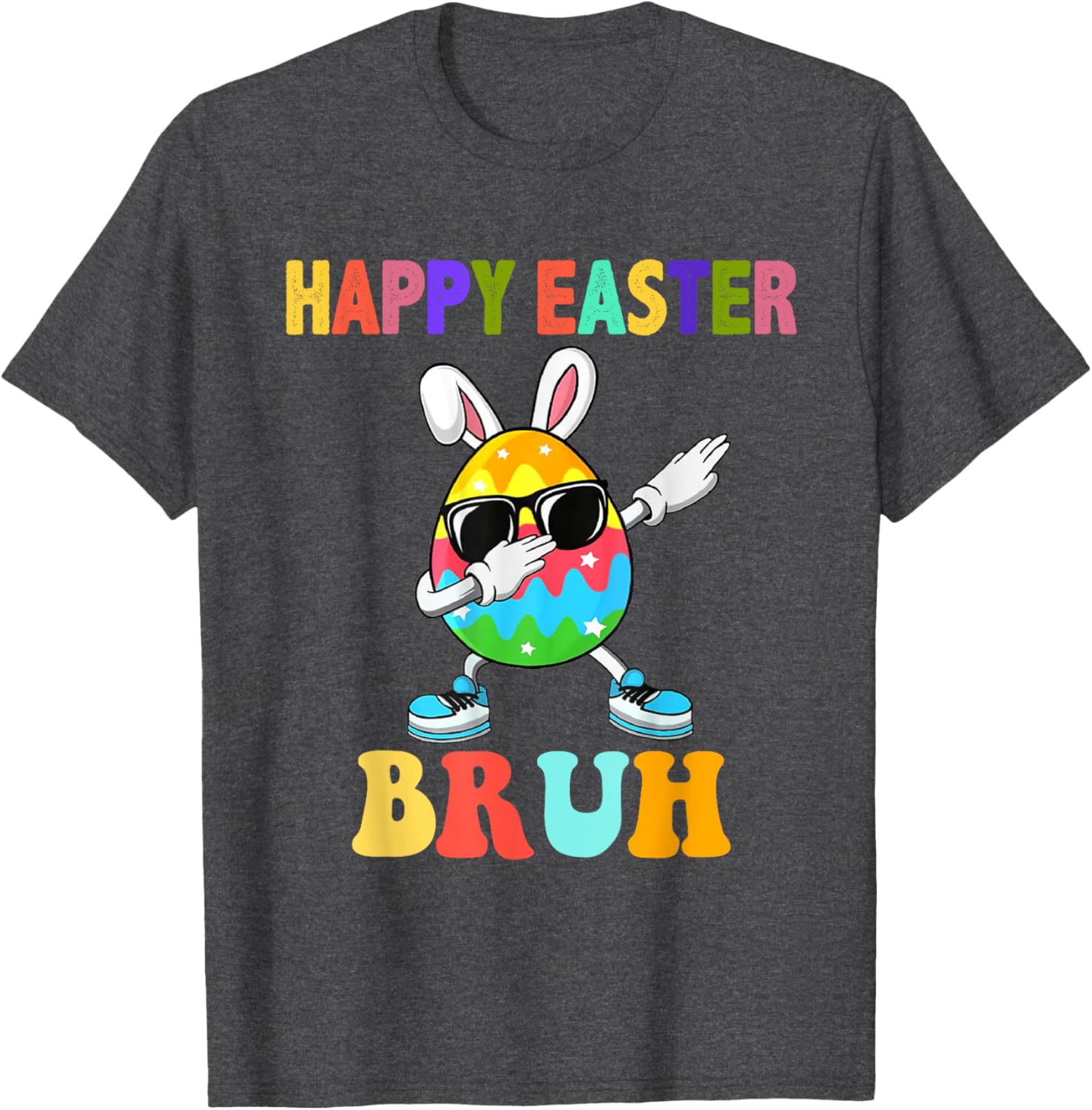 Dabbing Egg Bunny Easter Bruh Funny Boy Girl Kid T-Shirt