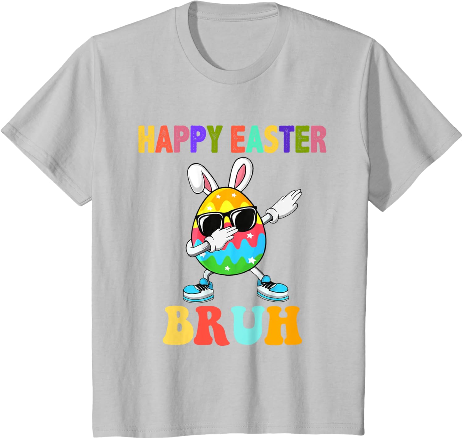 Dabbing Egg Bunny Easter Bruh Funny Boy Girl Kid T-Shirt