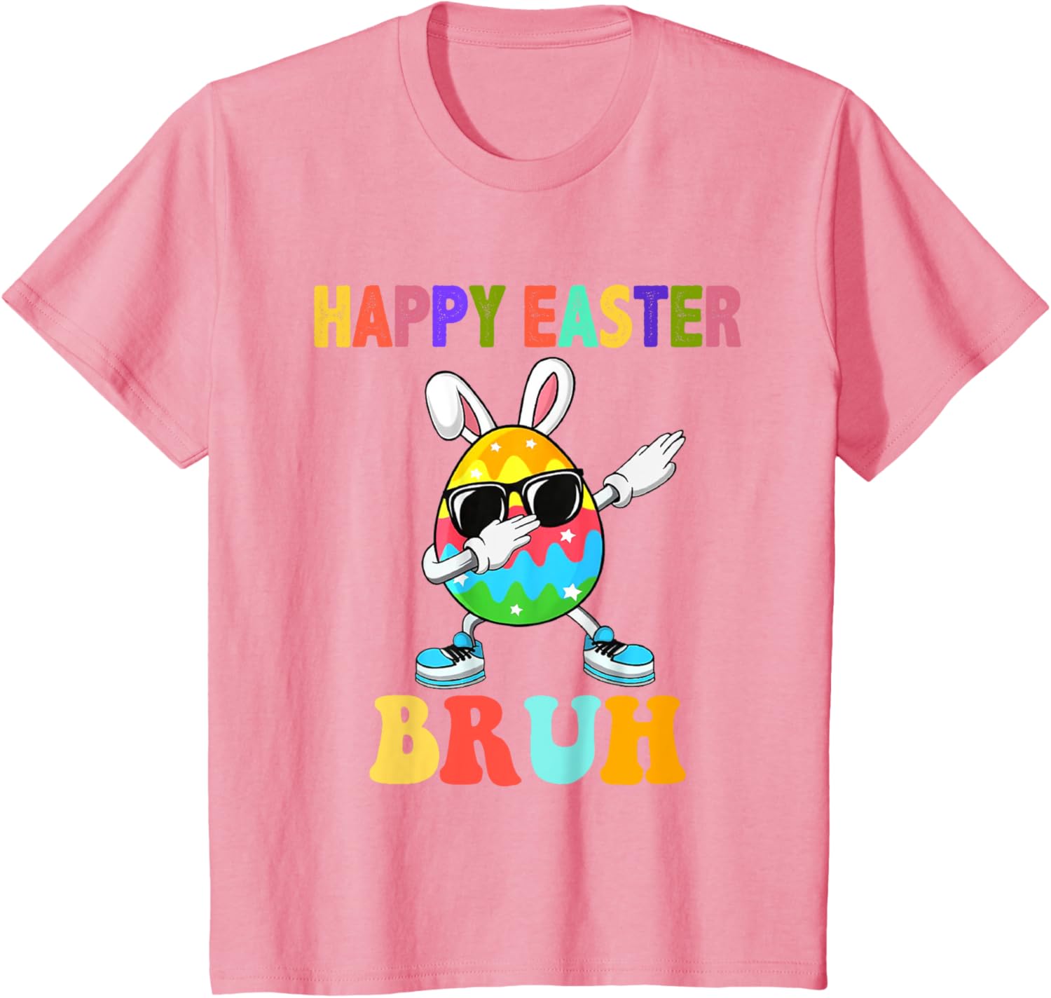 Dabbing Egg Bunny Easter Bruh Funny Boy Girl Kid T-Shirt