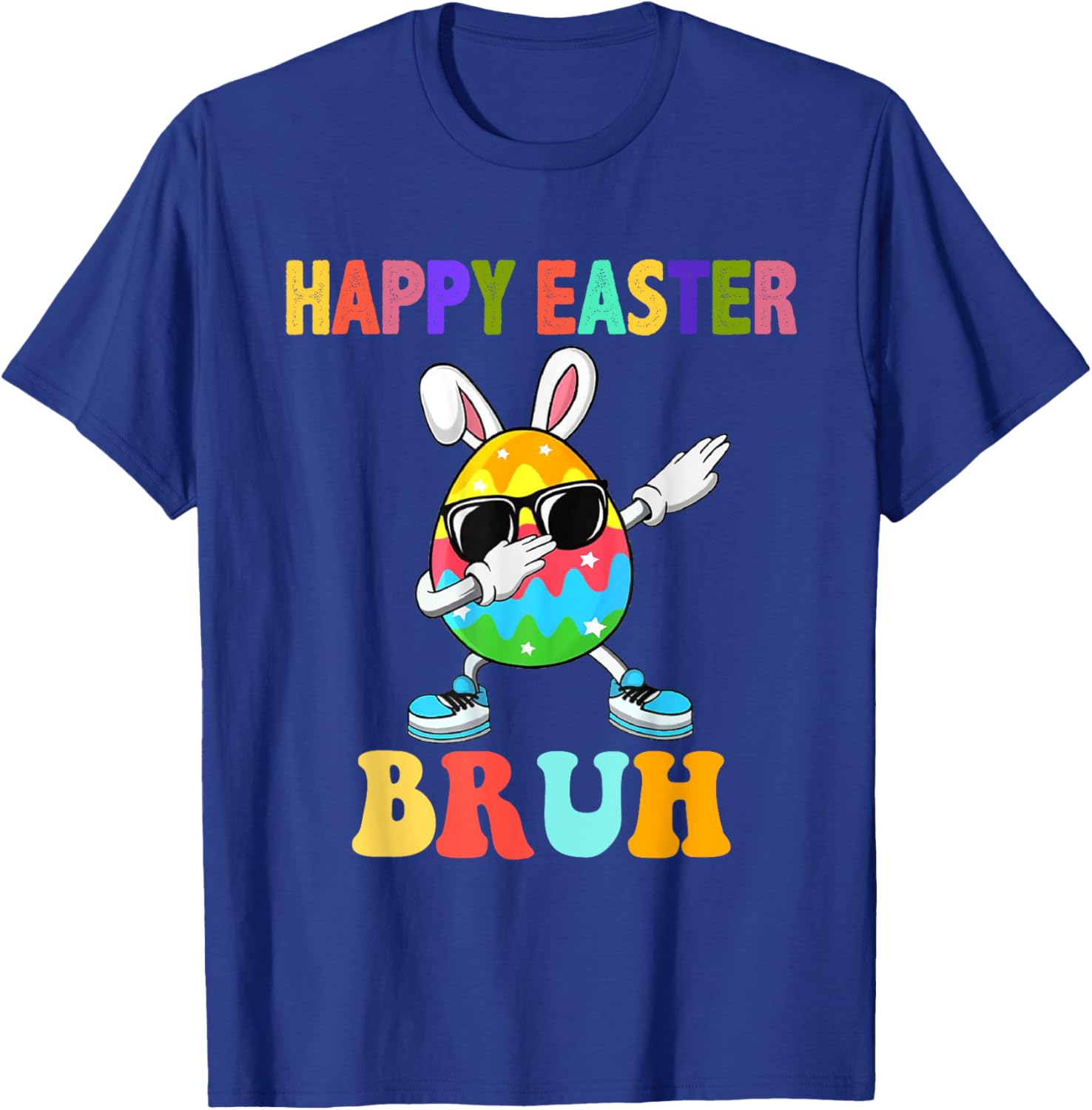 Dabbing Egg Bunny Easter Bruh Funny Boy Girl Kid T-Shirt