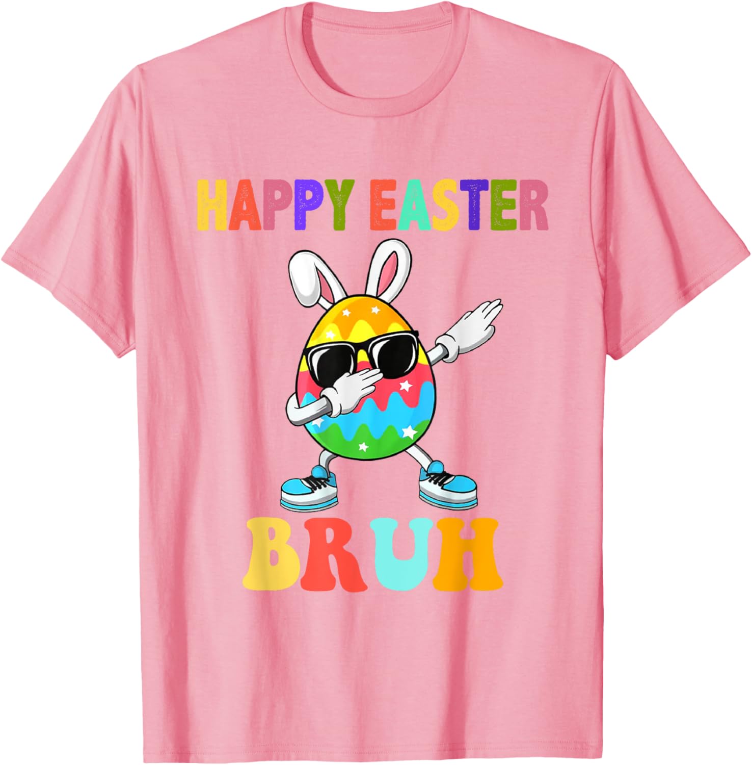 Dabbing Egg Bunny Easter Bruh Funny Boy Girl Kid T-Shirt