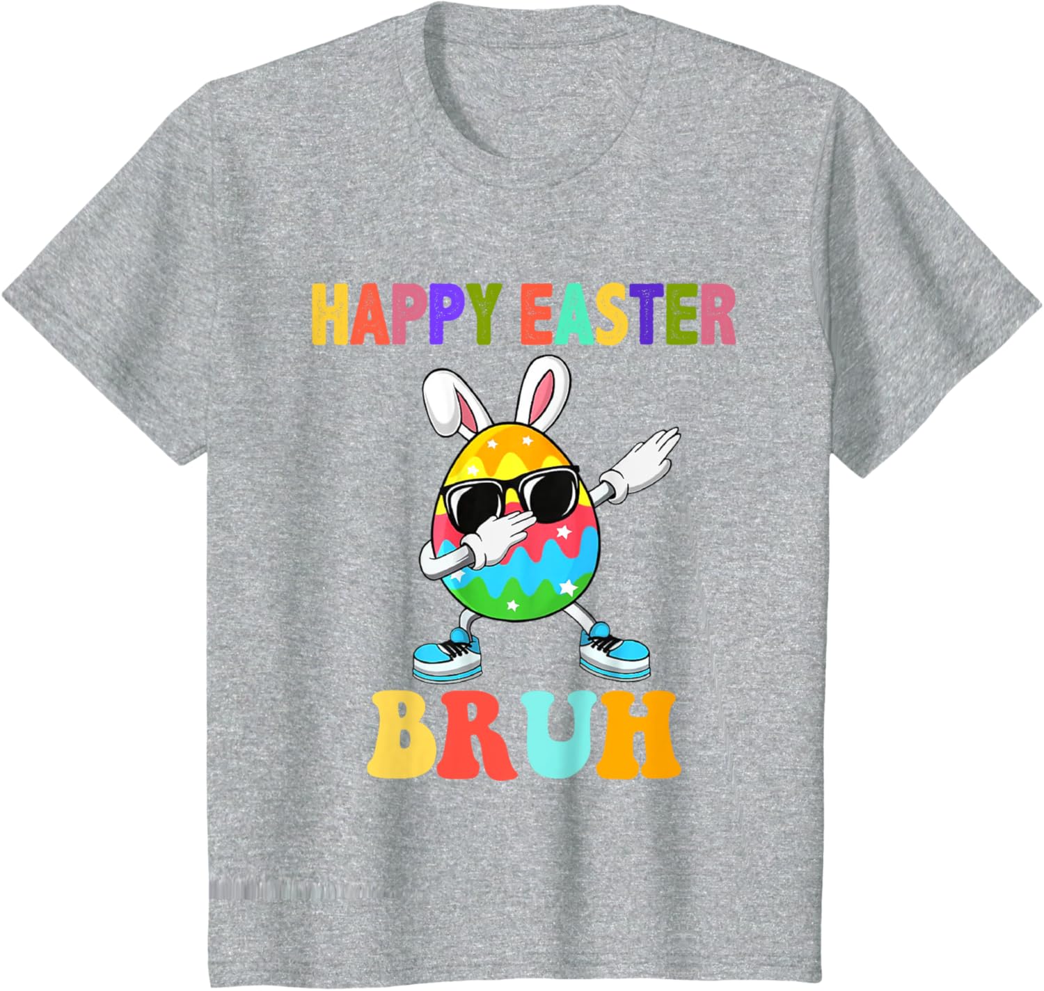 Dabbing Egg Bunny Easter Bruh Funny Boy Girl Kid T-Shirt