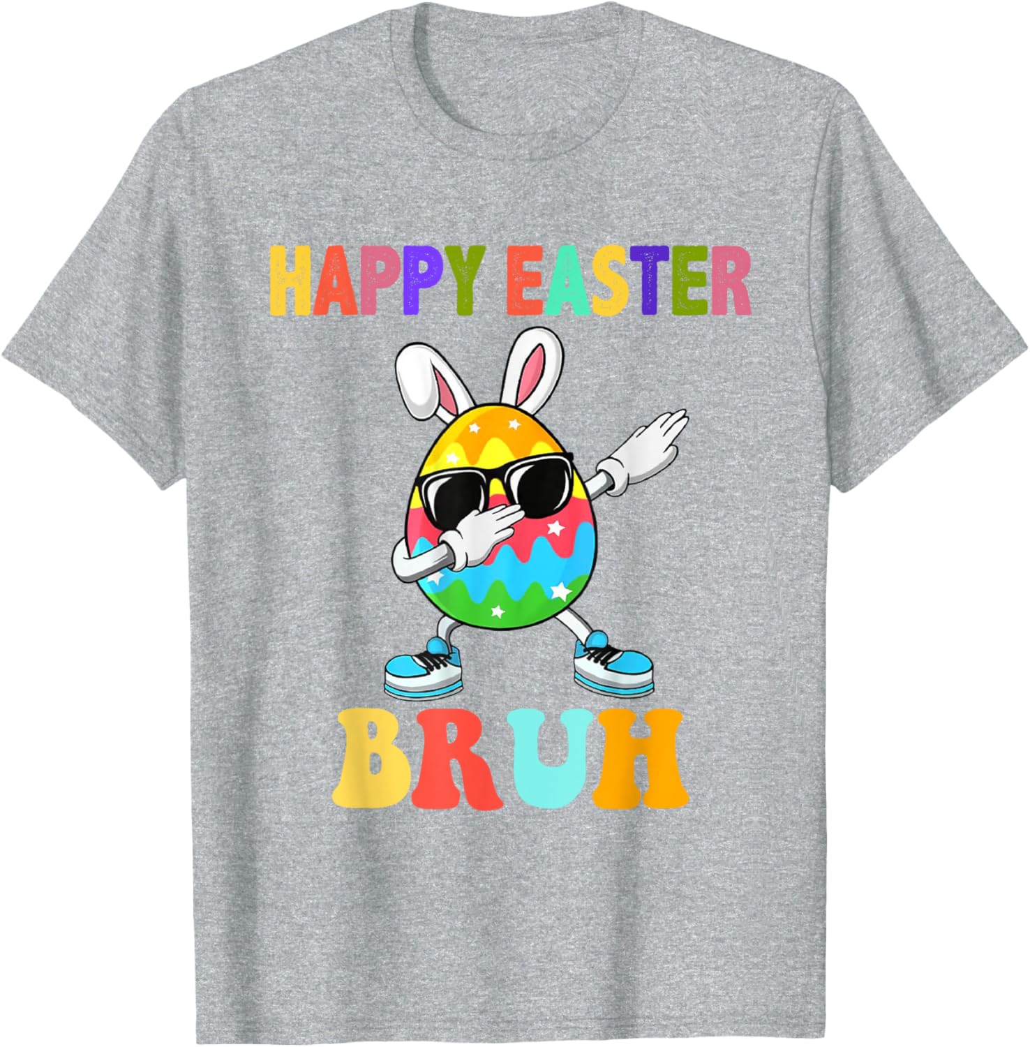 Dabbing Egg Bunny Easter Bruh Funny Boy Girl Kid T-Shirt