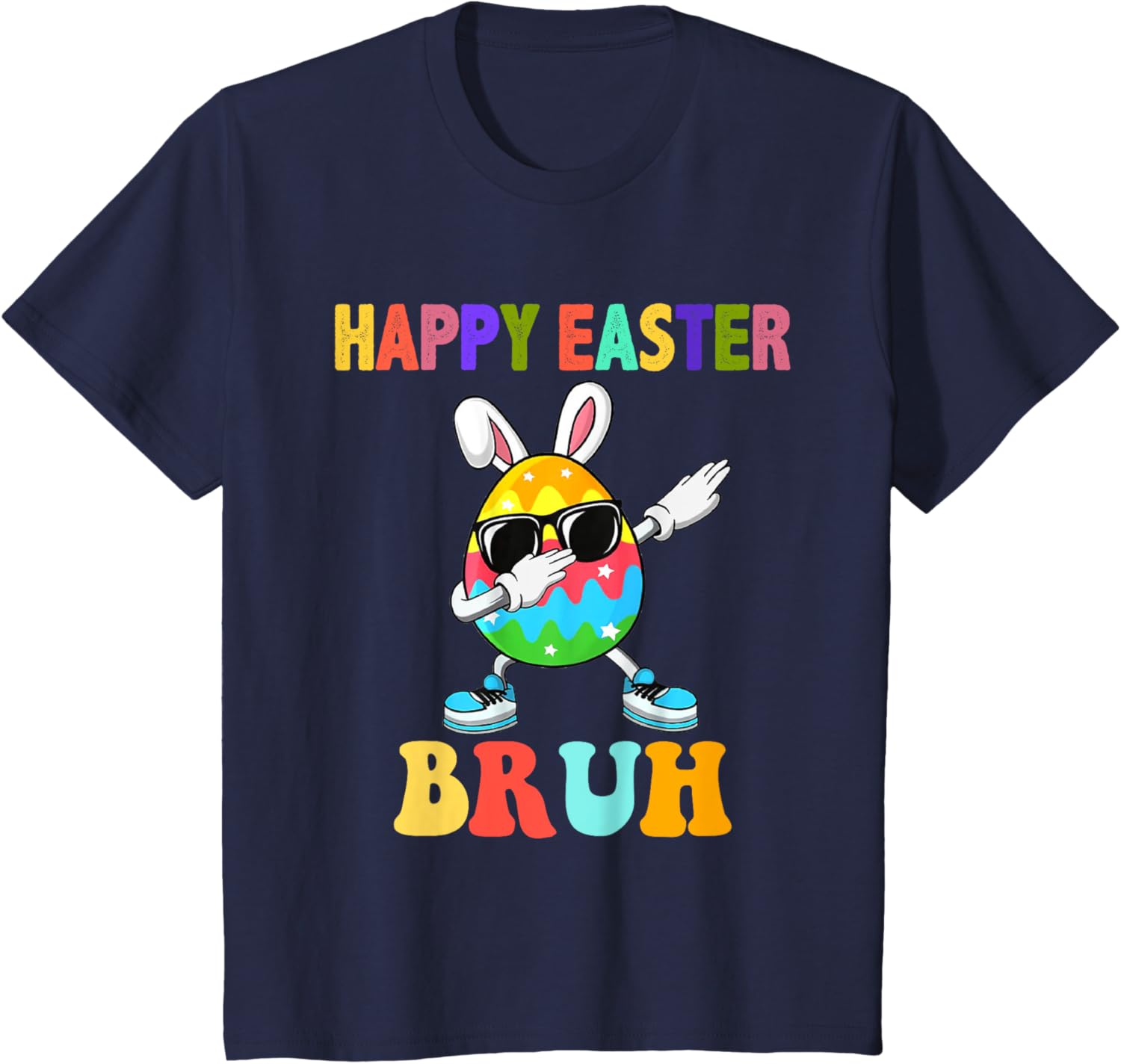 Dabbing Egg Bunny Easter Bruh Funny Boy Girl Kid T-Shirt