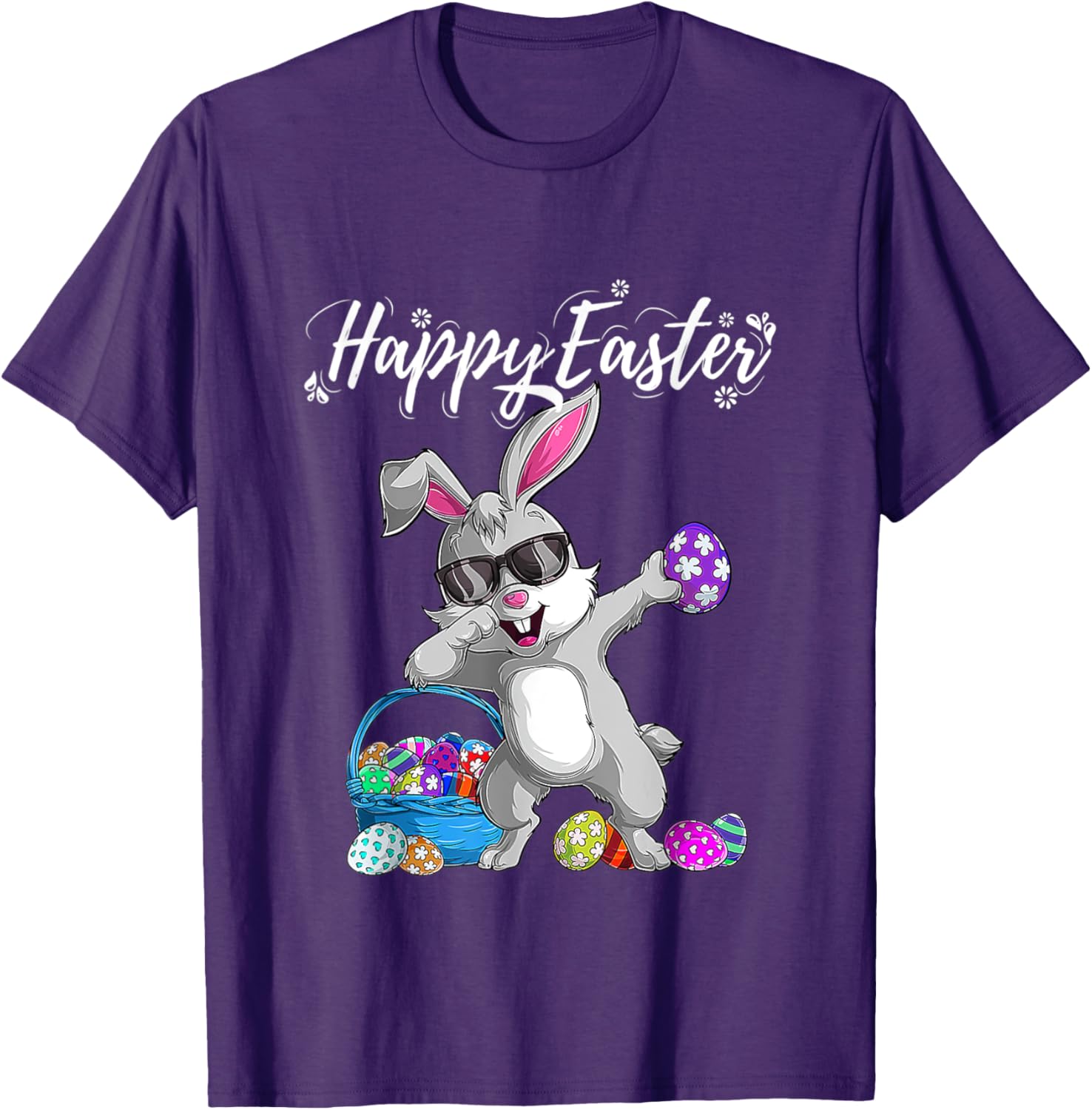 Dabbing Rabbit Happy Easter Day Eggs Cute Ears Bunny Funny T-Shirt