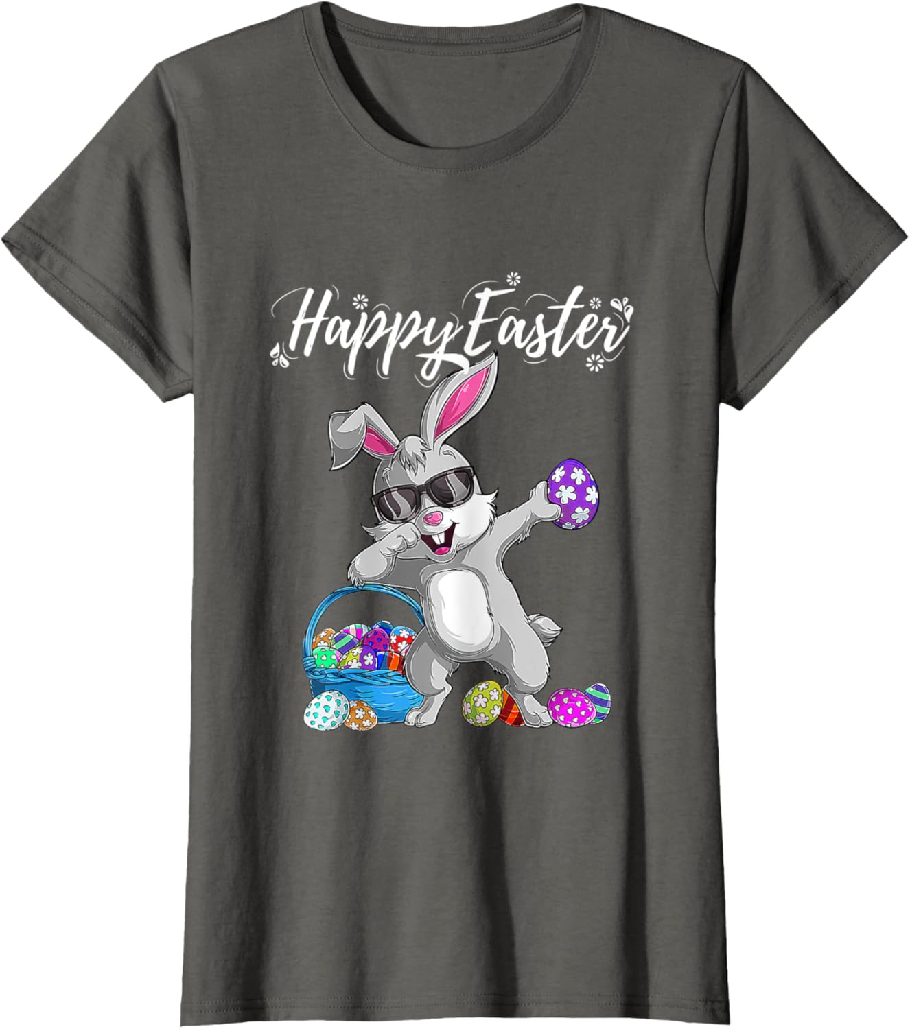 Dabbing Rabbit Happy Easter Day Eggs Cute Ears Bunny Funny T-Shirt