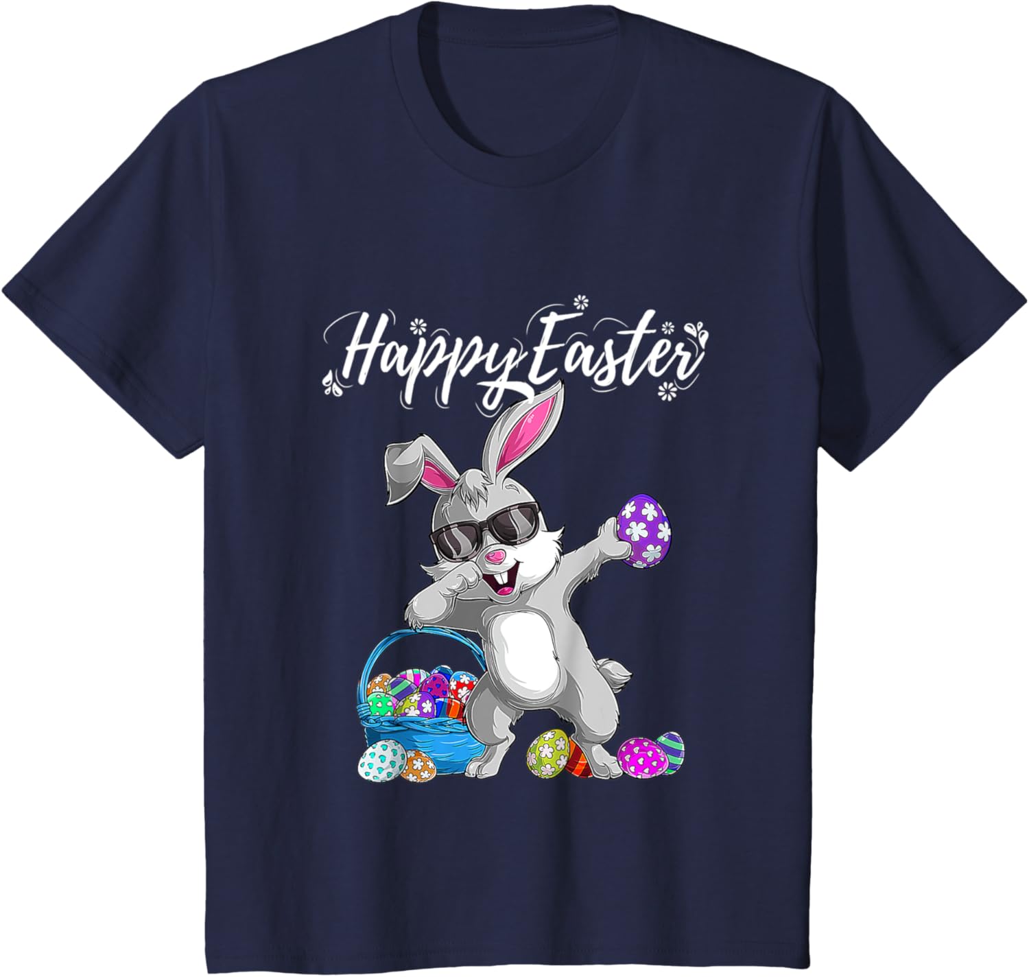 Dabbing Rabbit Happy Easter Day Eggs Cute Ears Bunny Funny T-Shirt