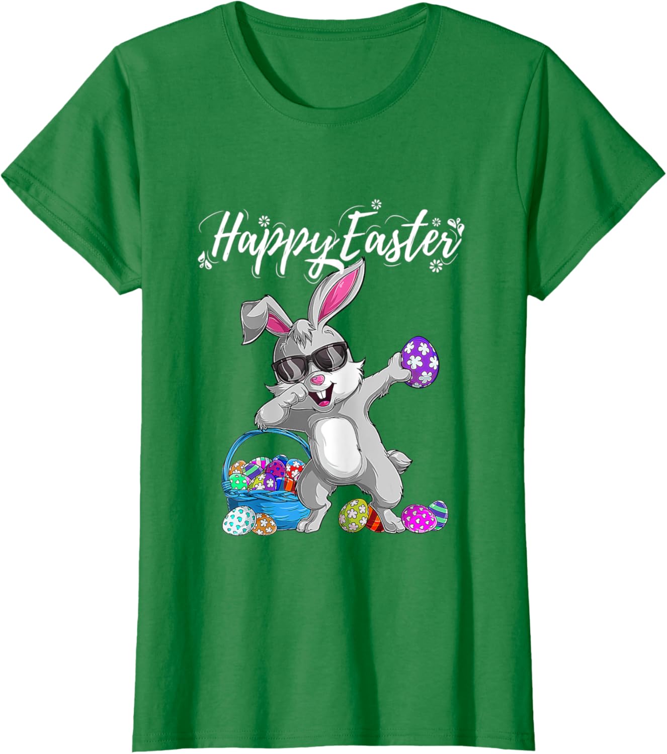 Dabbing Rabbit Happy Easter Day Eggs Cute Ears Bunny Funny T-Shirt